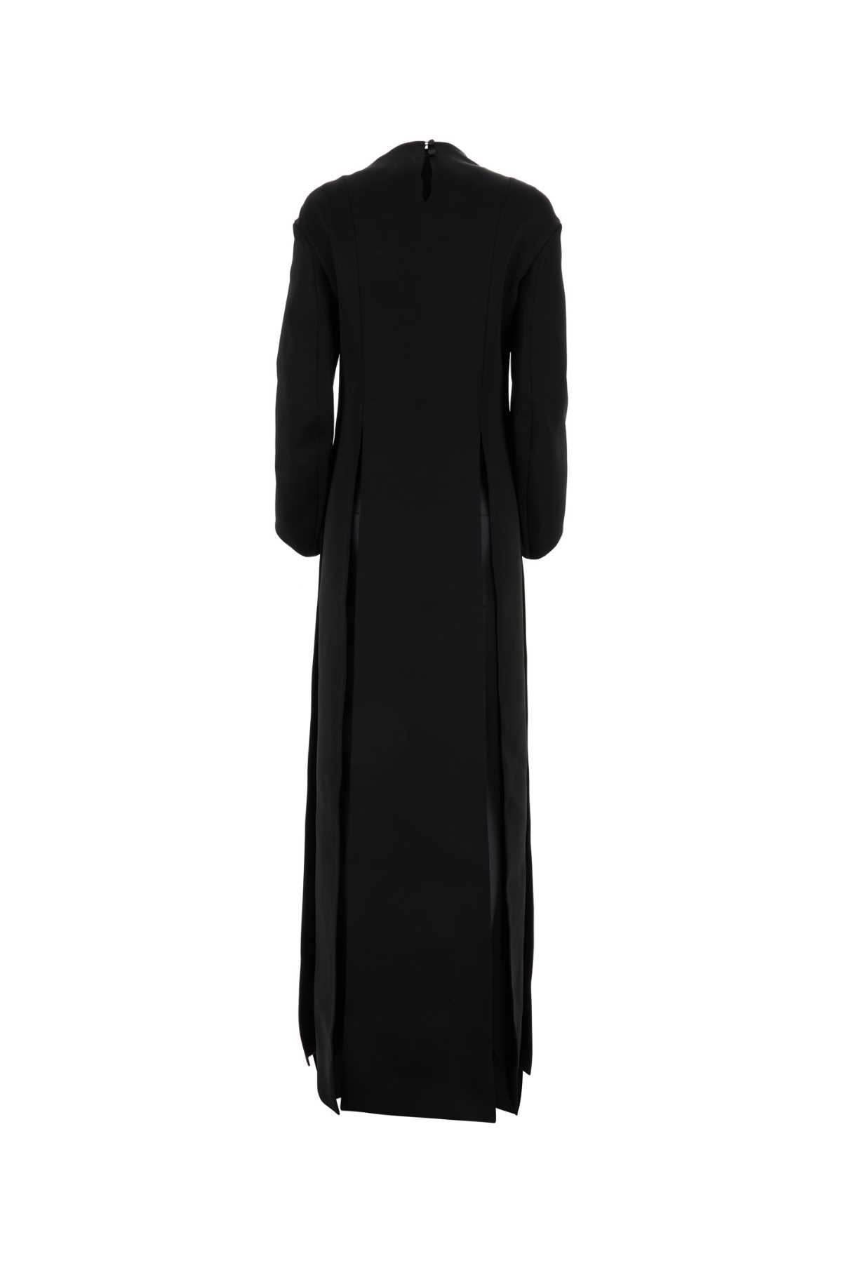 Shop Khaite Black Acetate Blend The Clete Long Dress