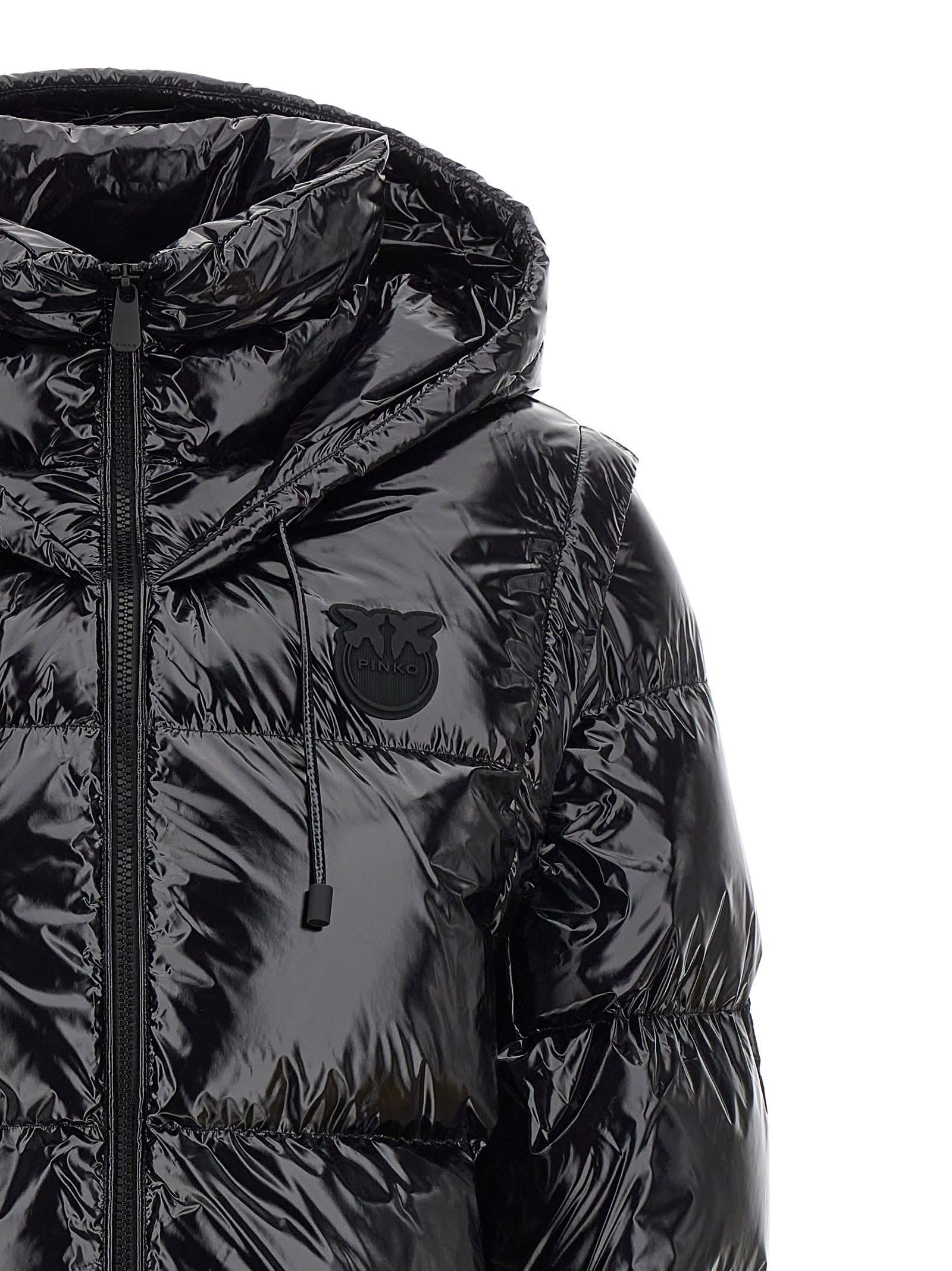 Shop Pinko Indice Down Jacket In Black