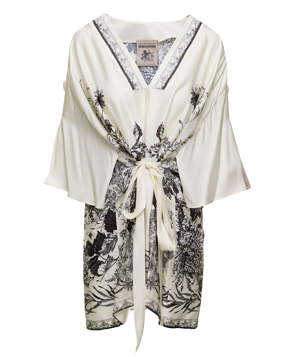 Semicouture Womans Aaliyah Printed Viscose Kaftan Dress