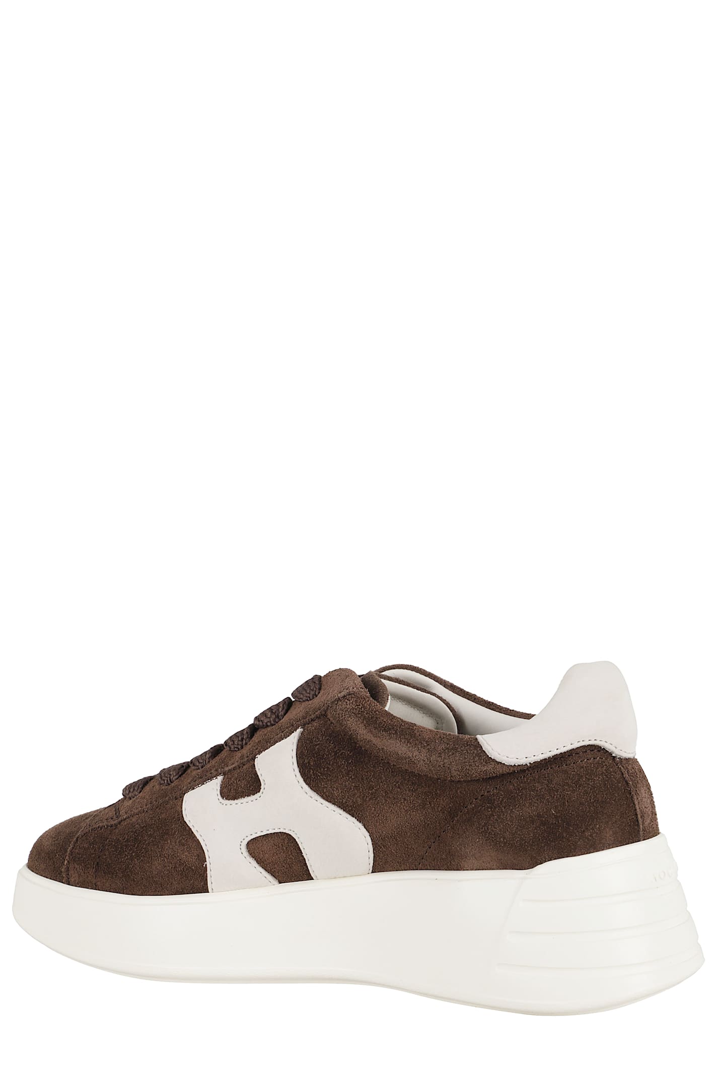Hogan Suede Upper Sneakers With Rubber Sole In Brown