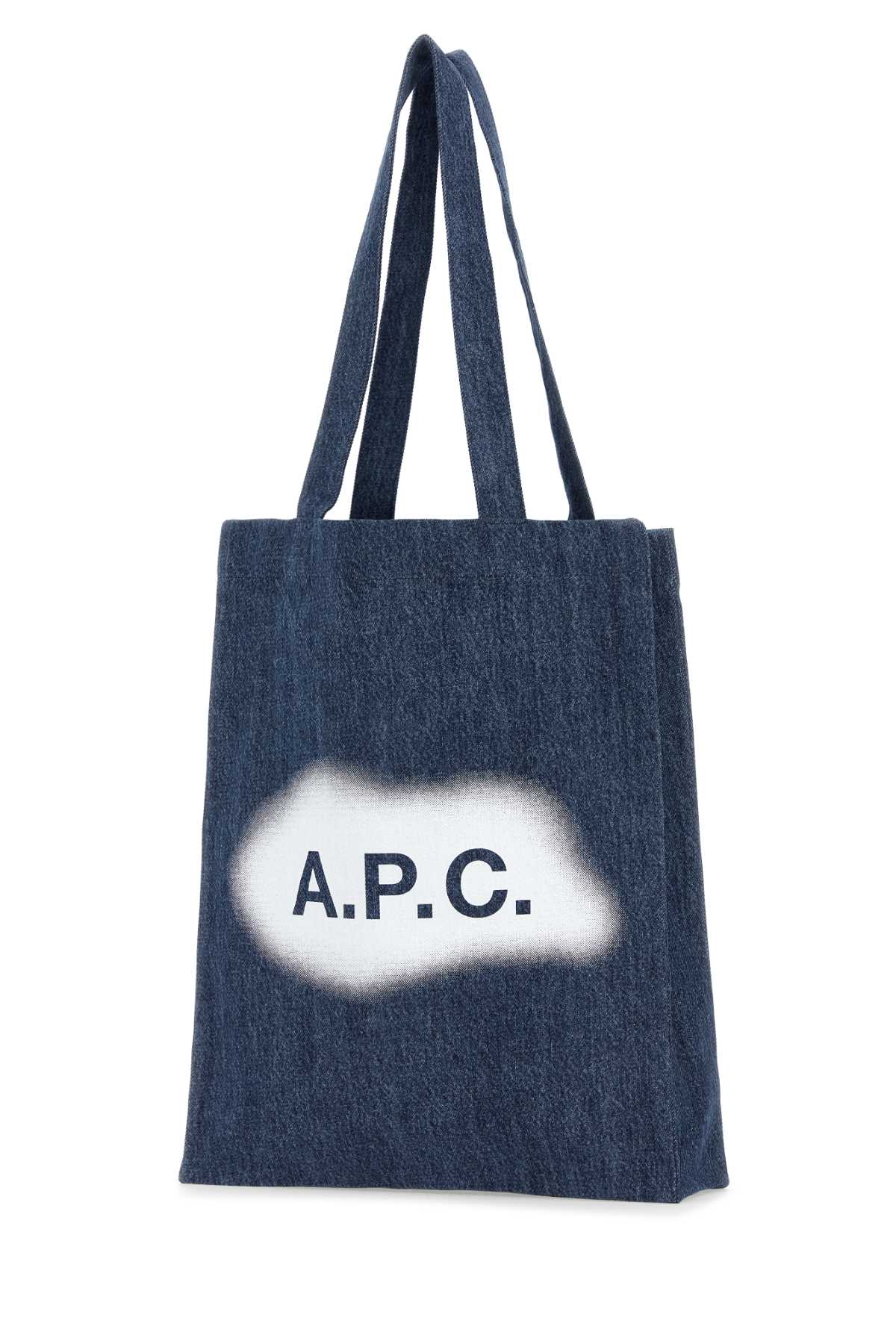 Shop Apc Blue Denim Lou Shopping Bag In Ialwashedindigo