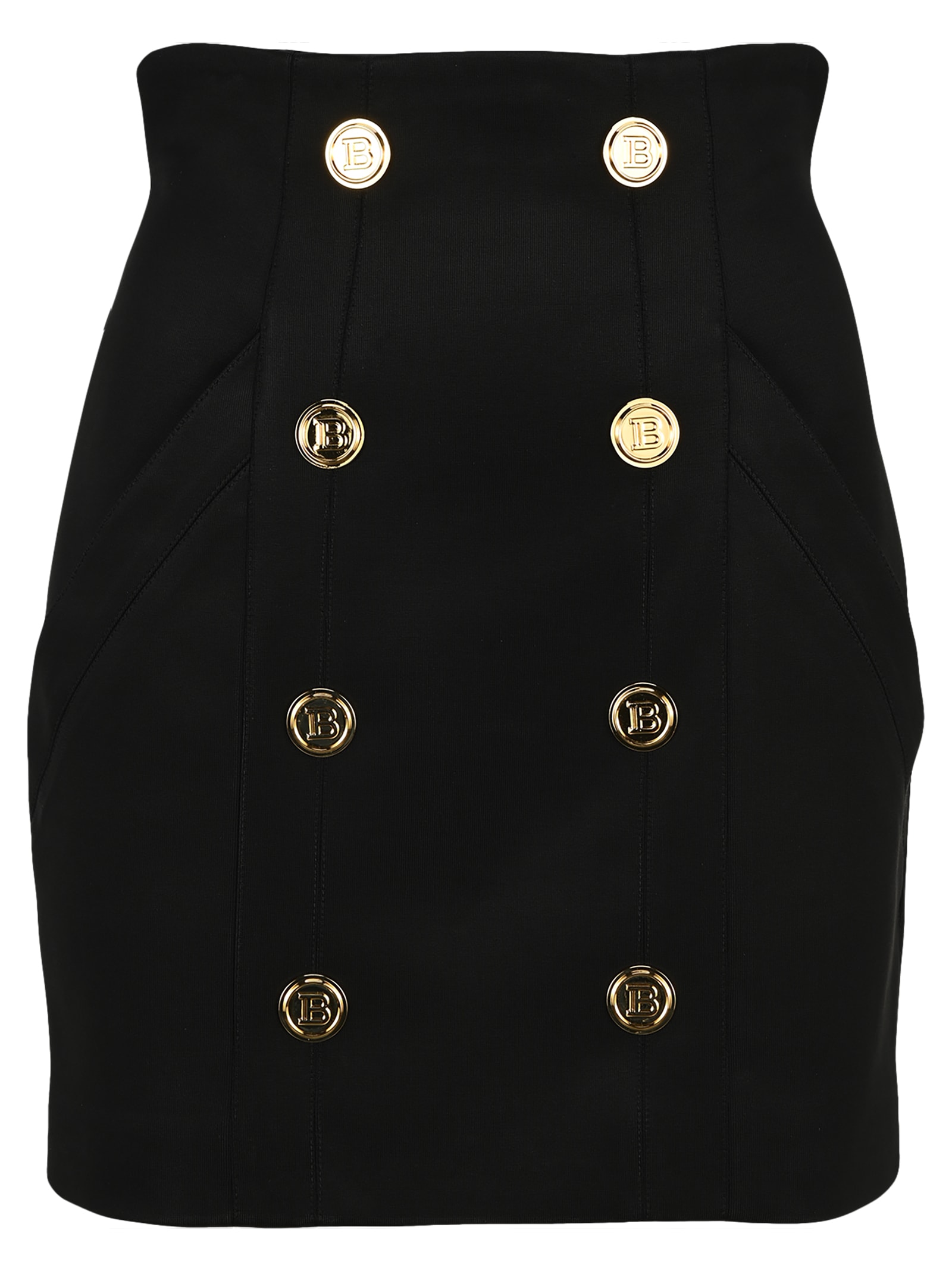 Balmain 8-button High-waist Miniskirt