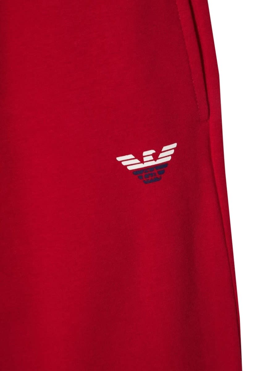 Emporio Armani Trouser In Red