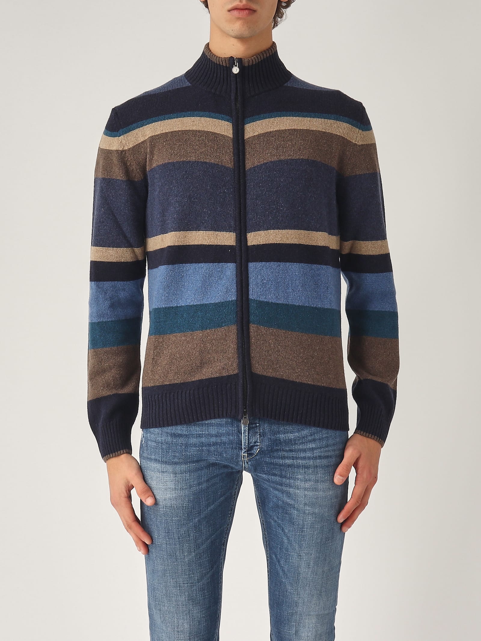 Lupetto Full-zip In Maglia Rasata Cardigan