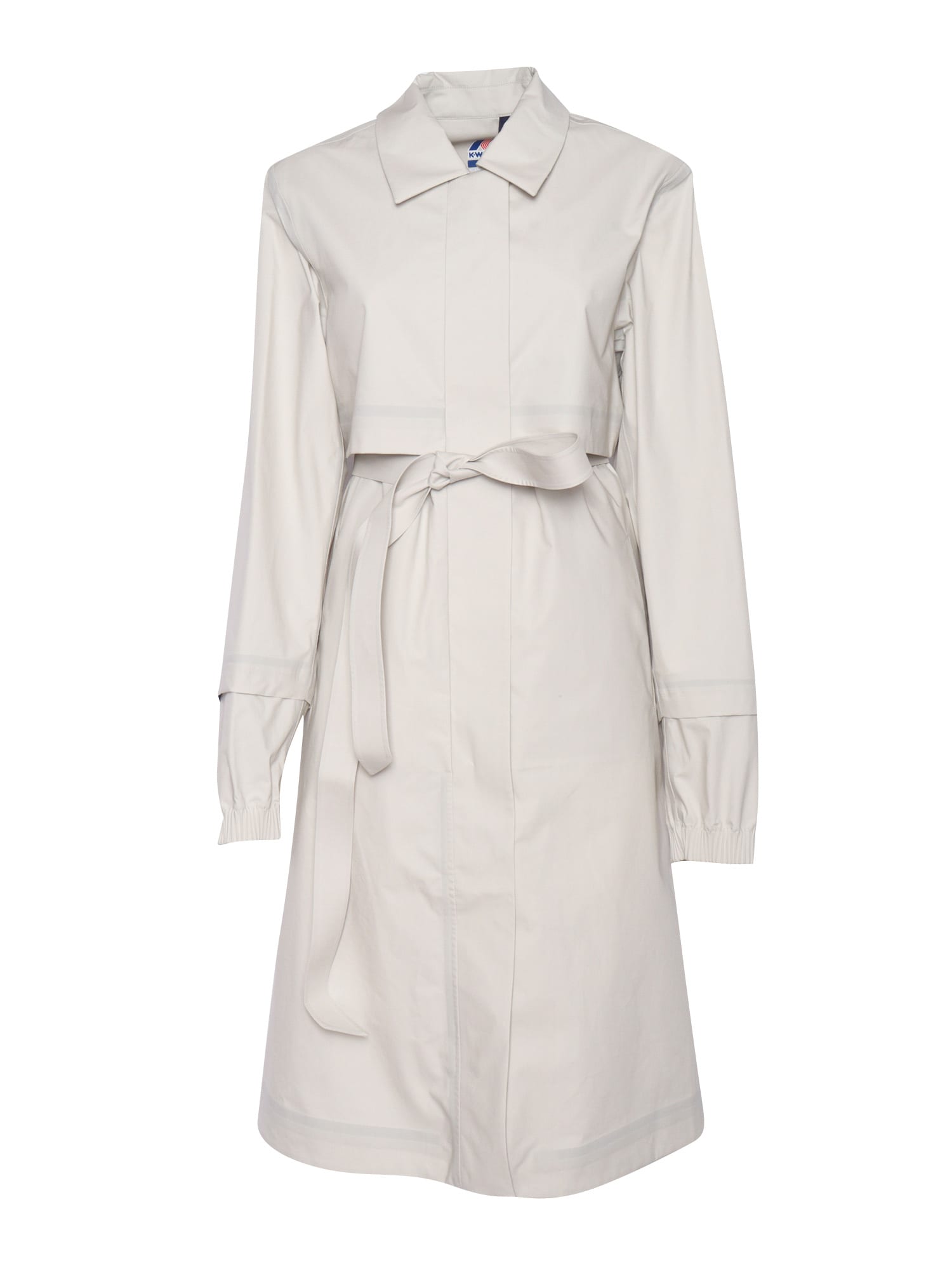 K-way Jesy 3l Poplin Long Down Jacket In Neutral