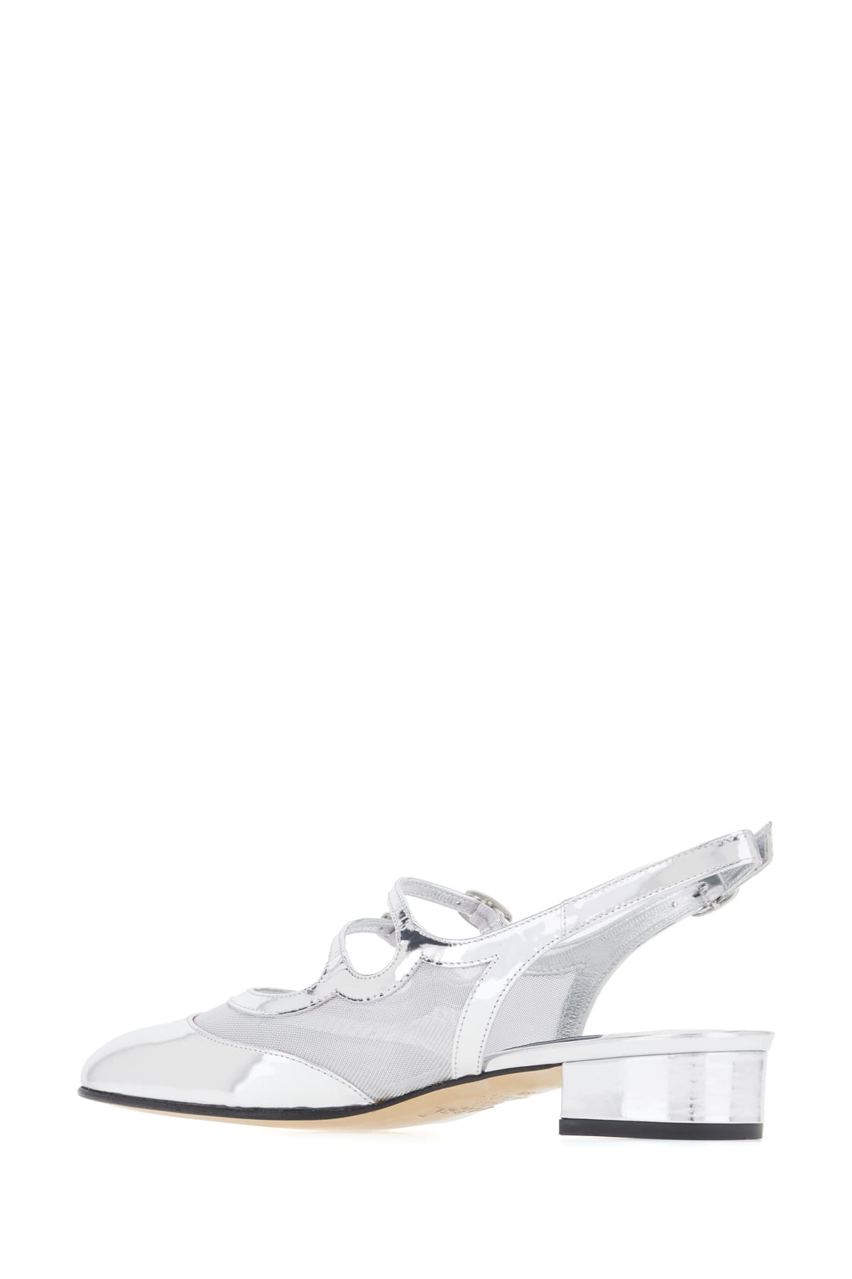 CAREL SILVER MESH AND LEATHER PECHE NIGHT PUMPS