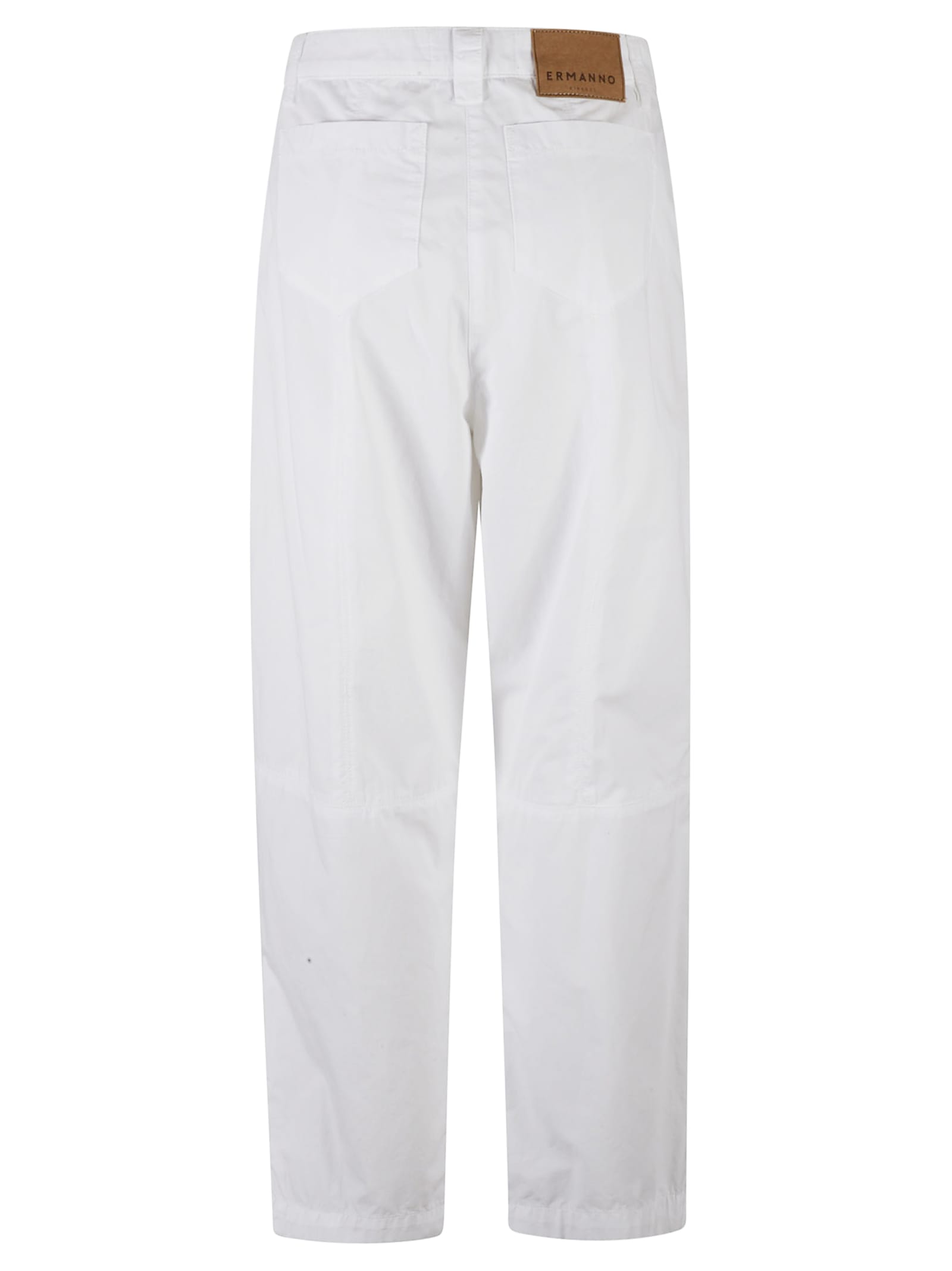 Ermanno Scervino Embroidered Cropped Trousers In White