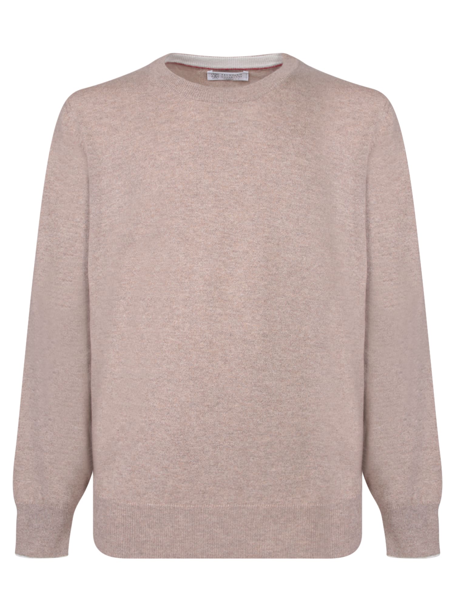 Shop Brunello Cucinelli Taupe Cashmere Sweater In Beige