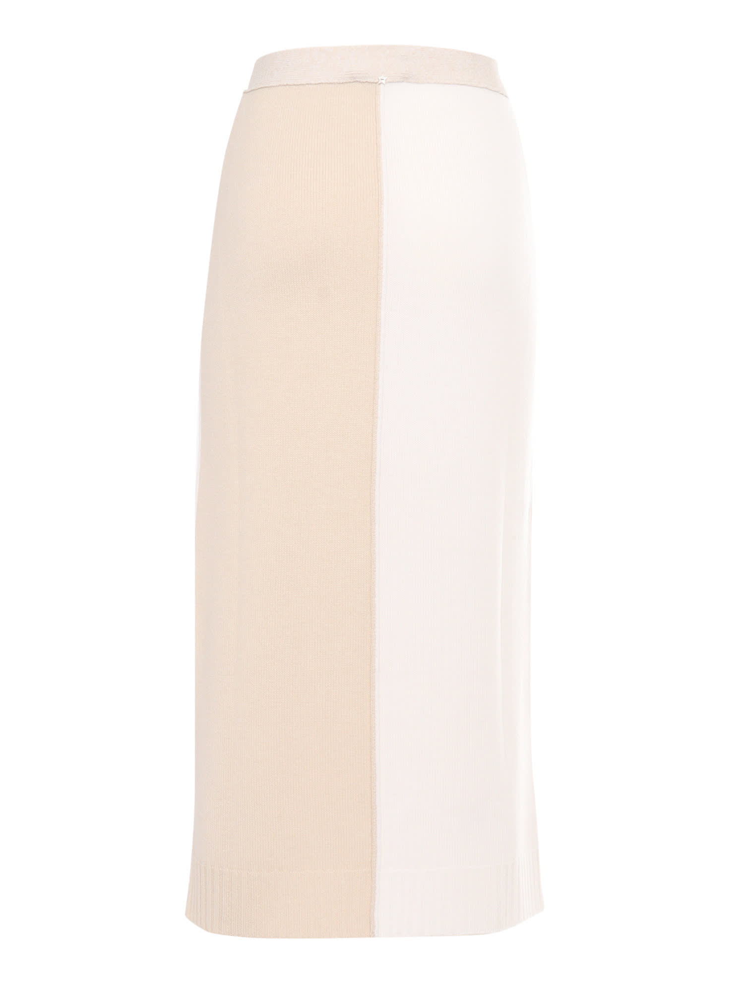 Lorena Antoniazzi Knit Skirt In Beige