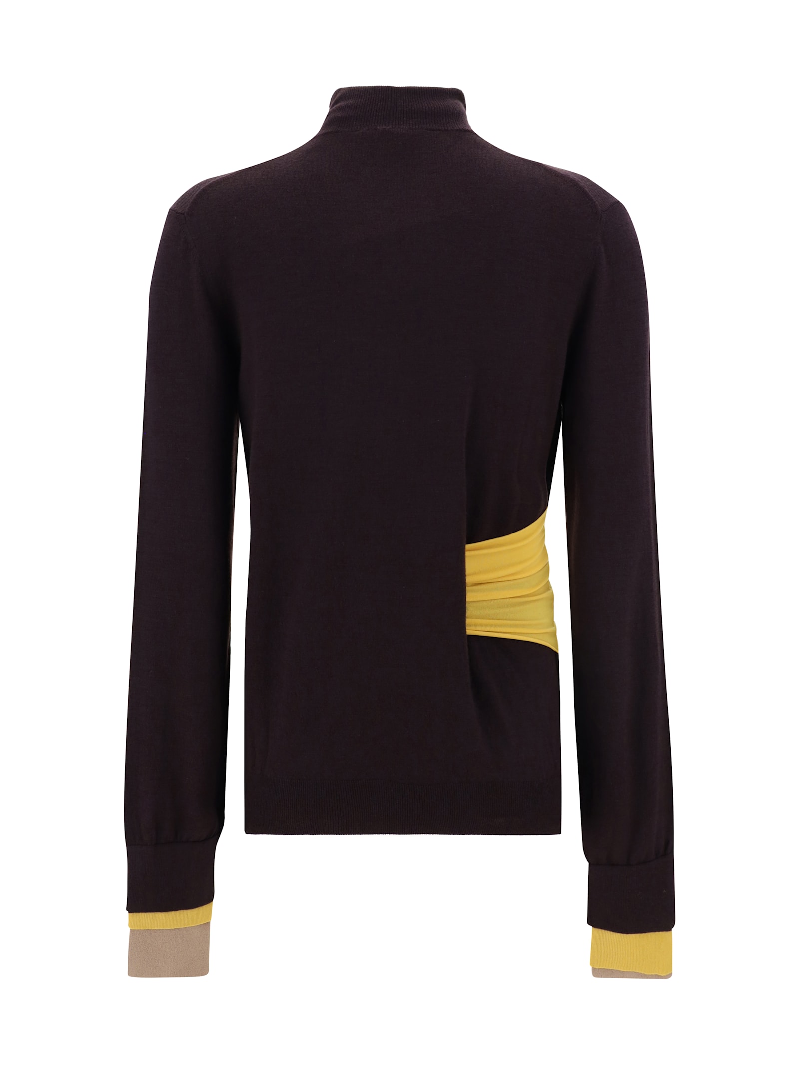 Shop Fendi Turtleneck Sweater In Aubergine