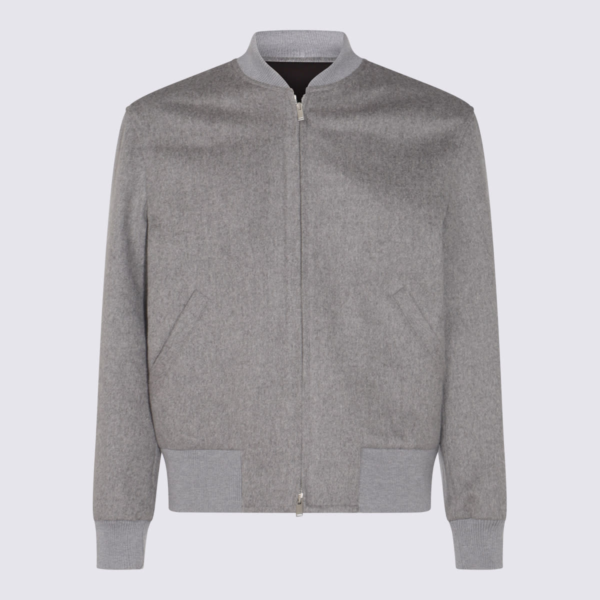 Grey Wool Casual Jacket