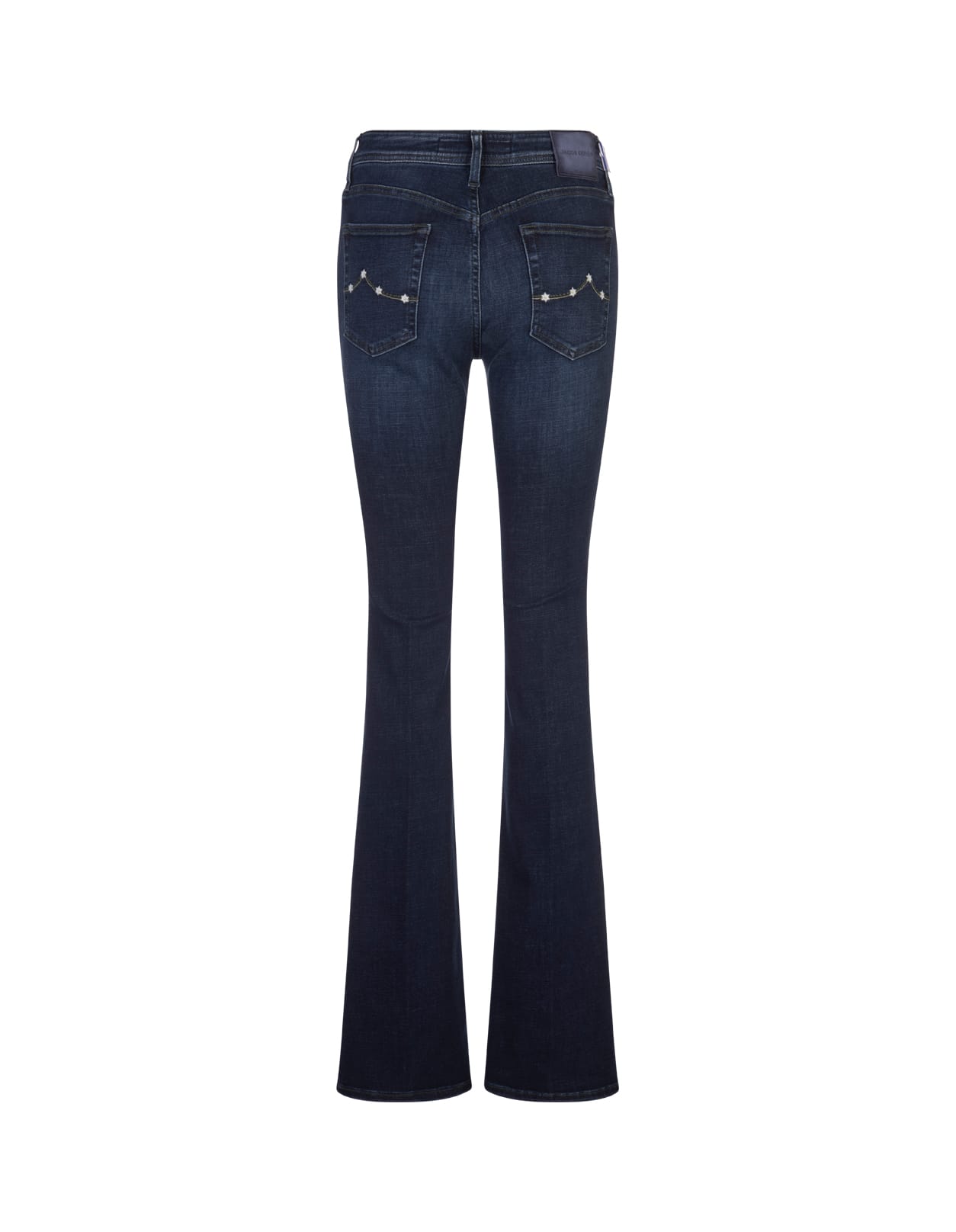 Shop Jacob Cohen Vivian Bootcut Jeans In Medium Blue Power Stretch Denim