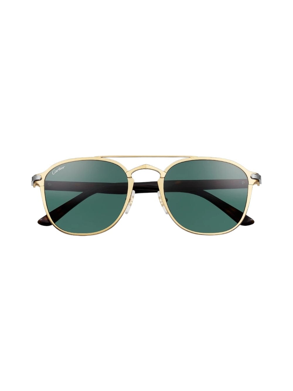 Shop Cartier Ct 0012 - Gold Sunglasses