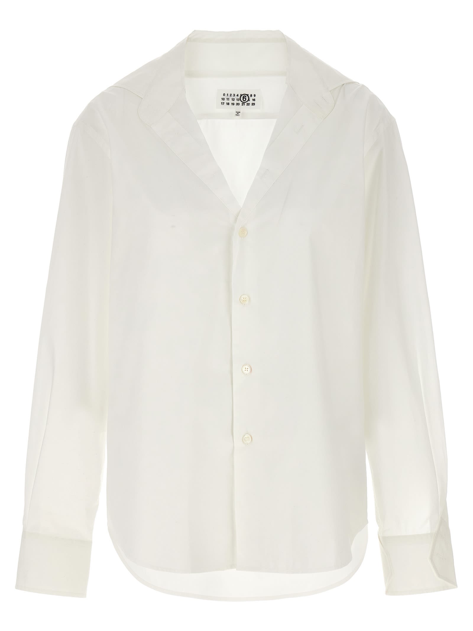 Shop Mm6 Maison Margiela V-neck Shirt In White