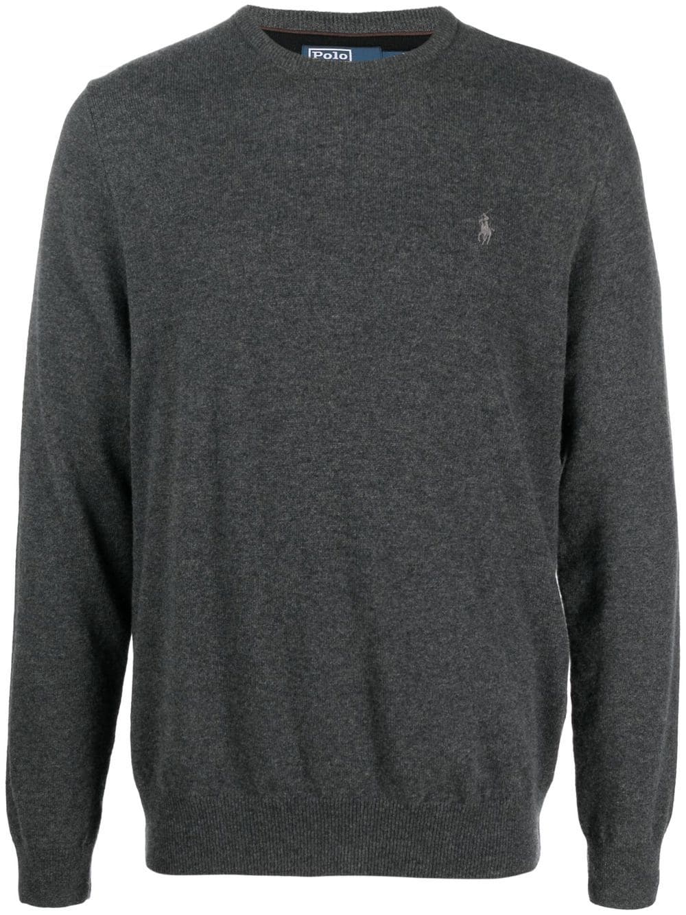 Polo Ralph Lauren Long Sleeve Crew Neck Pullover In Gray