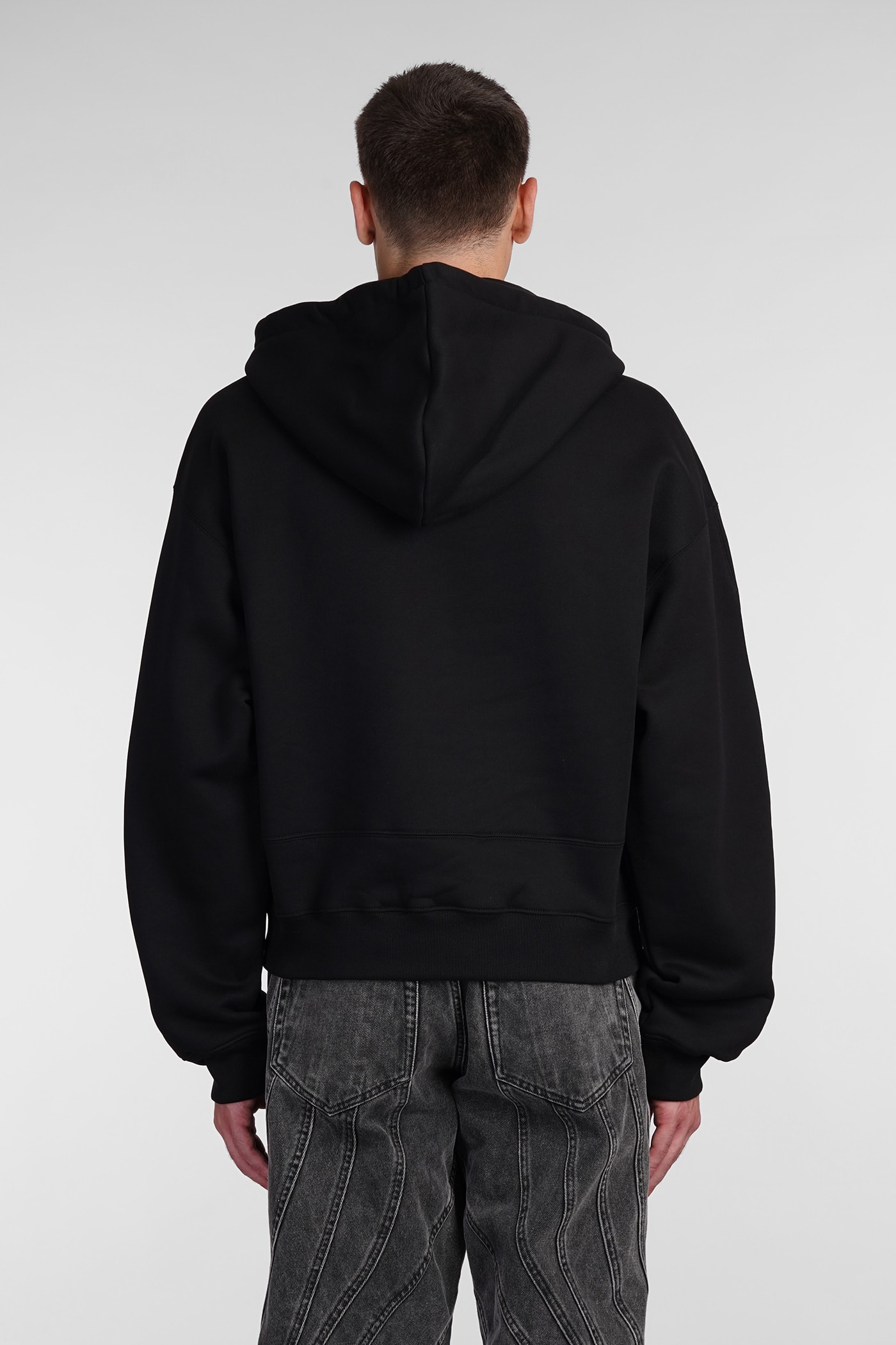 Shop Mugler Sweatshirt In Black Cotton