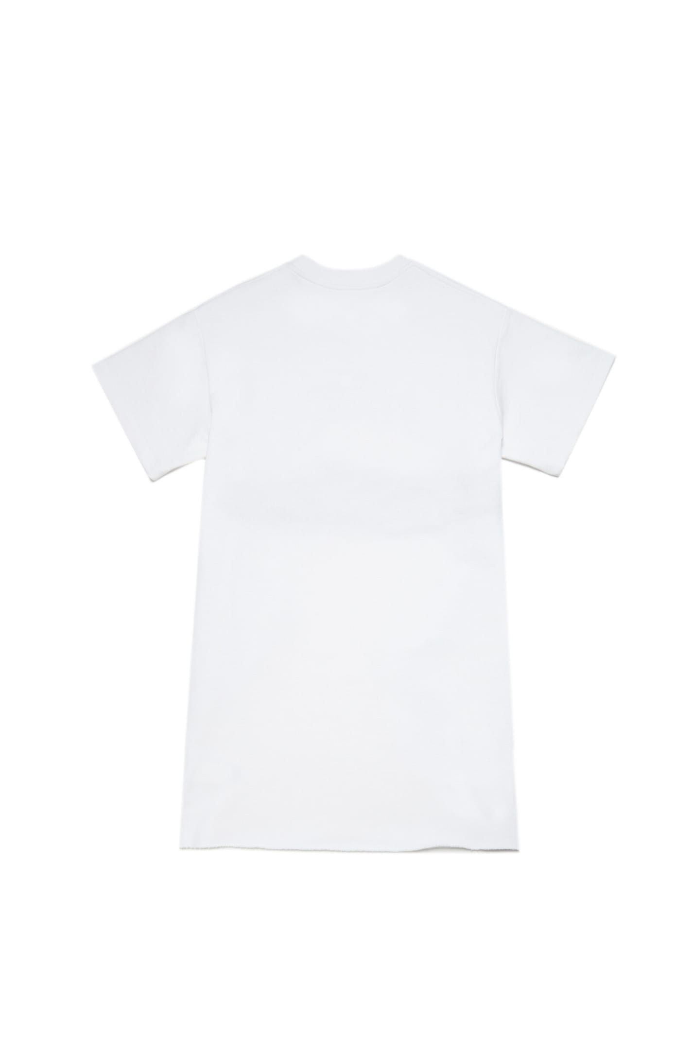 Mm6 Maison Margiela Mm6d49u Dress Maison Margiela Black And White Cotton Dress With Mm6 Logo In M6c01