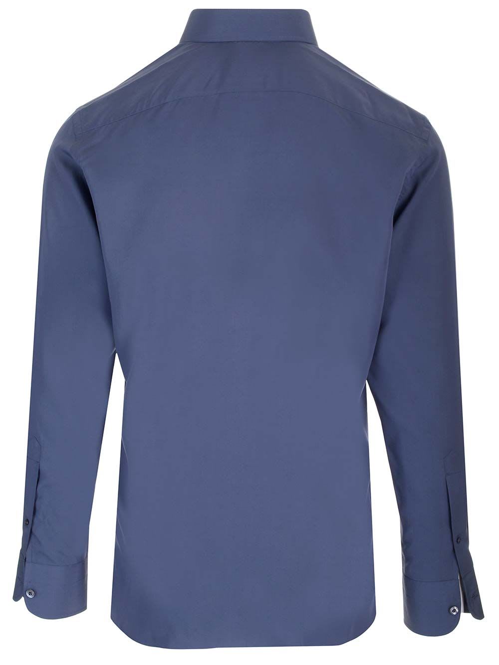 Shop Tom Ford Parachute Silk Shirt In Blue