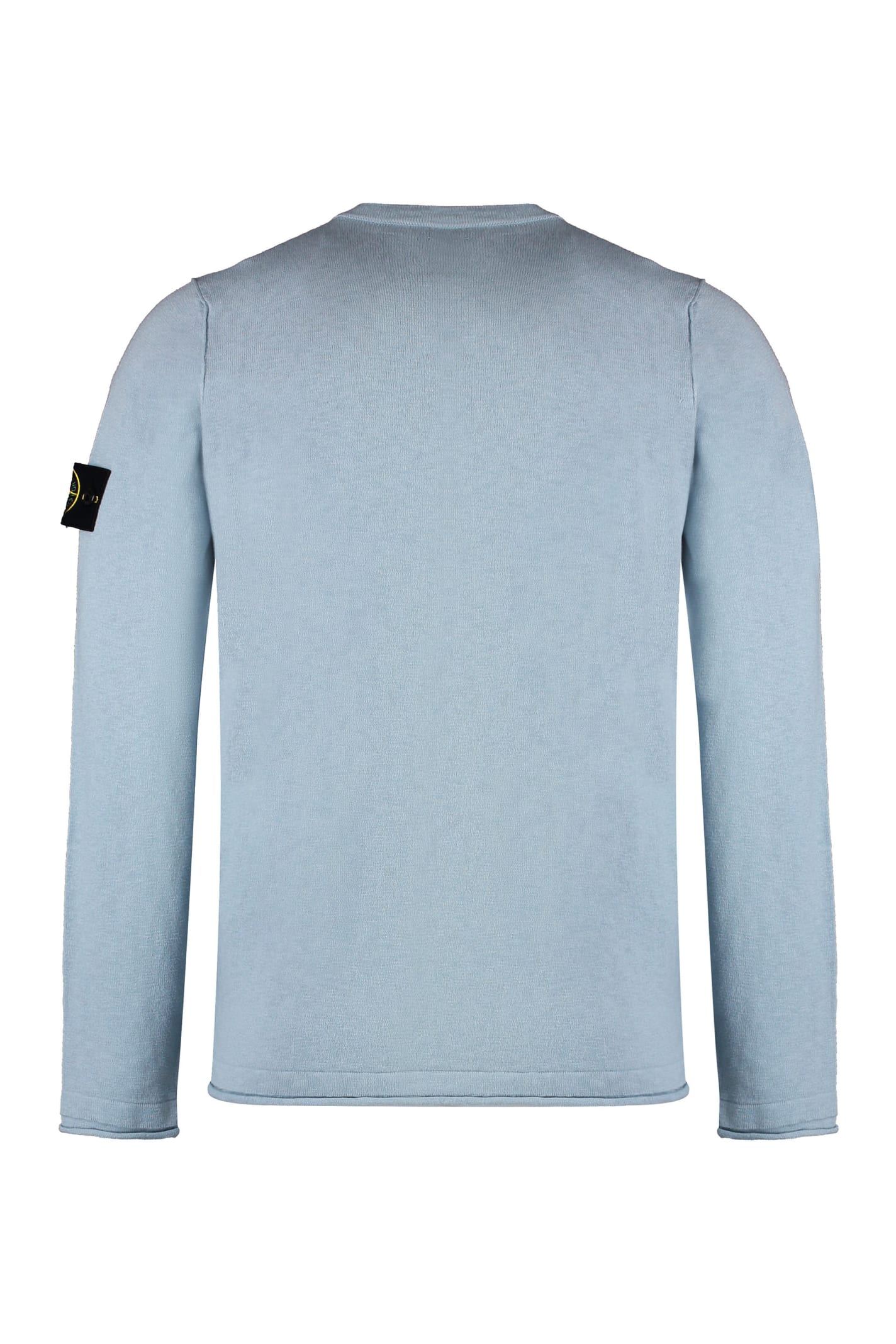 Shop Stone Island Cotton Crew-neck Sweater In Light Blue