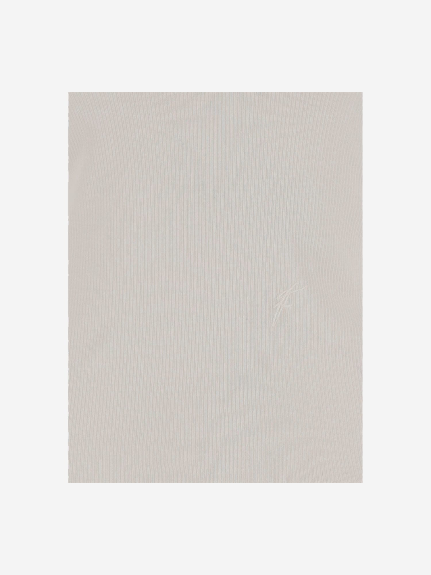 Ferragamo Cotton Top With Shaped Neckline In White