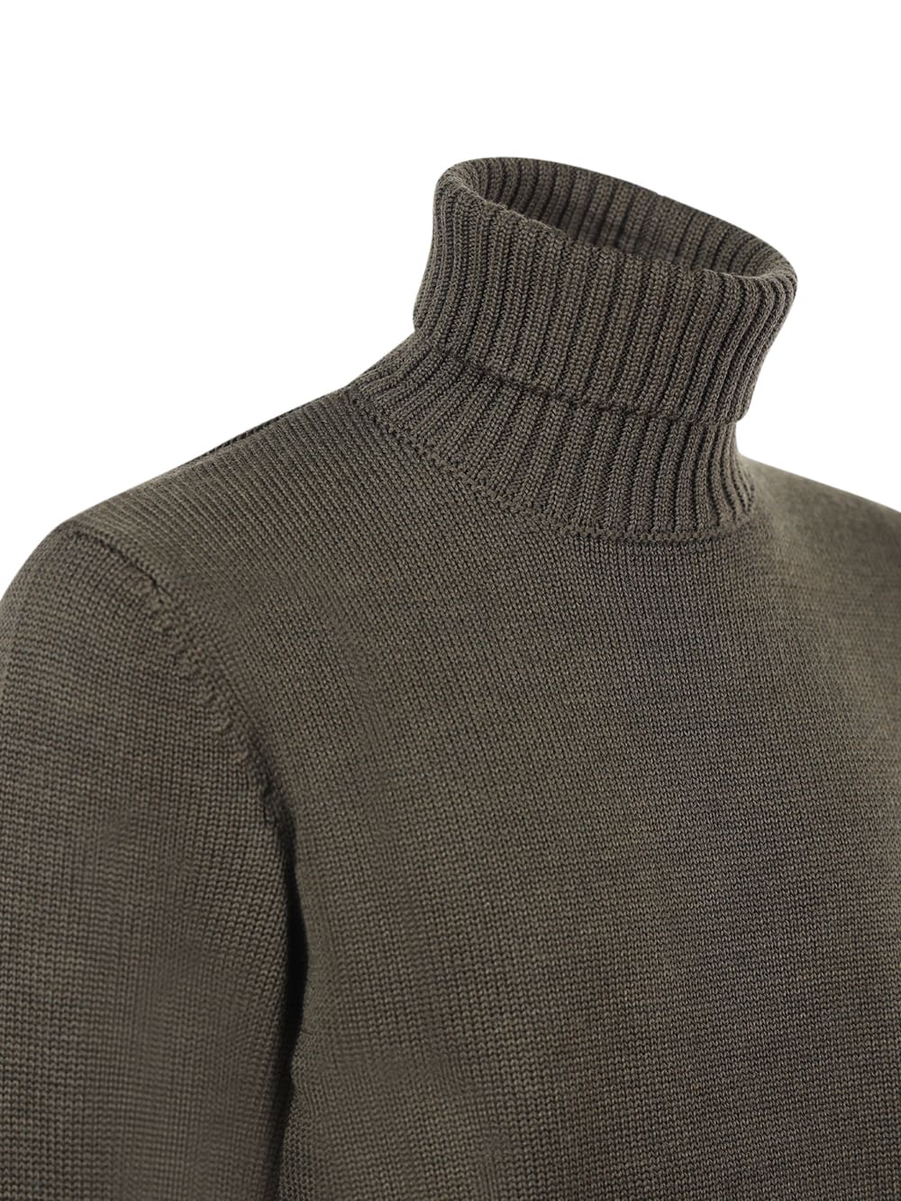 Shop Zanone Turtleneck In Militare