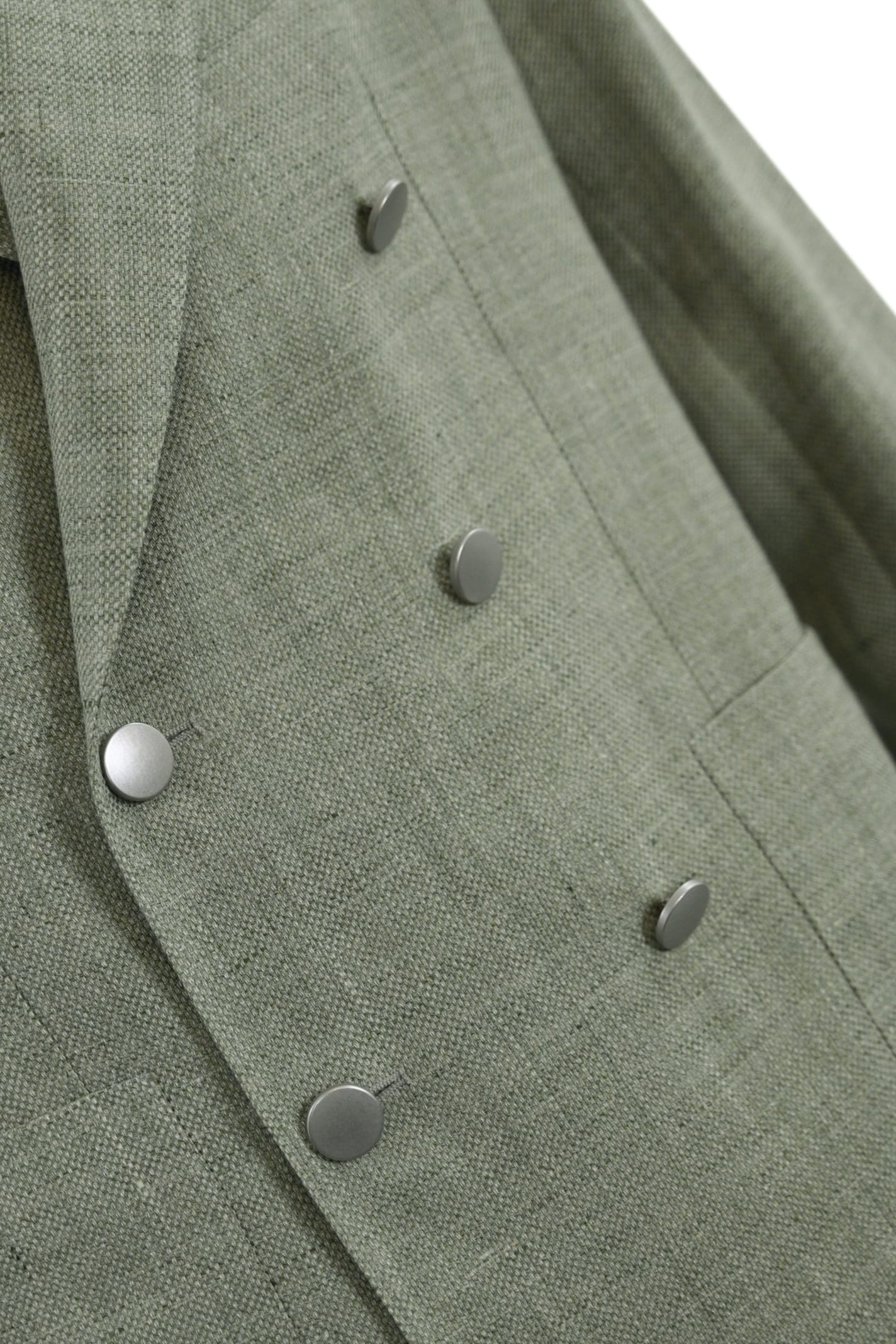 Tagliatore Double-breasted Jacket In Wool And Linen In Verde