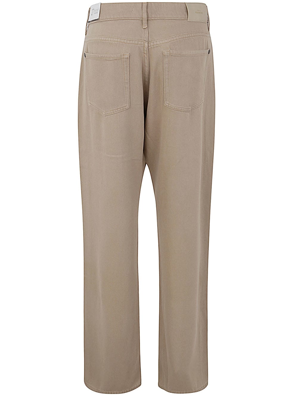 Shop 7 For All Mankind Tess Trouser Colored Tencel Sand In Beige
