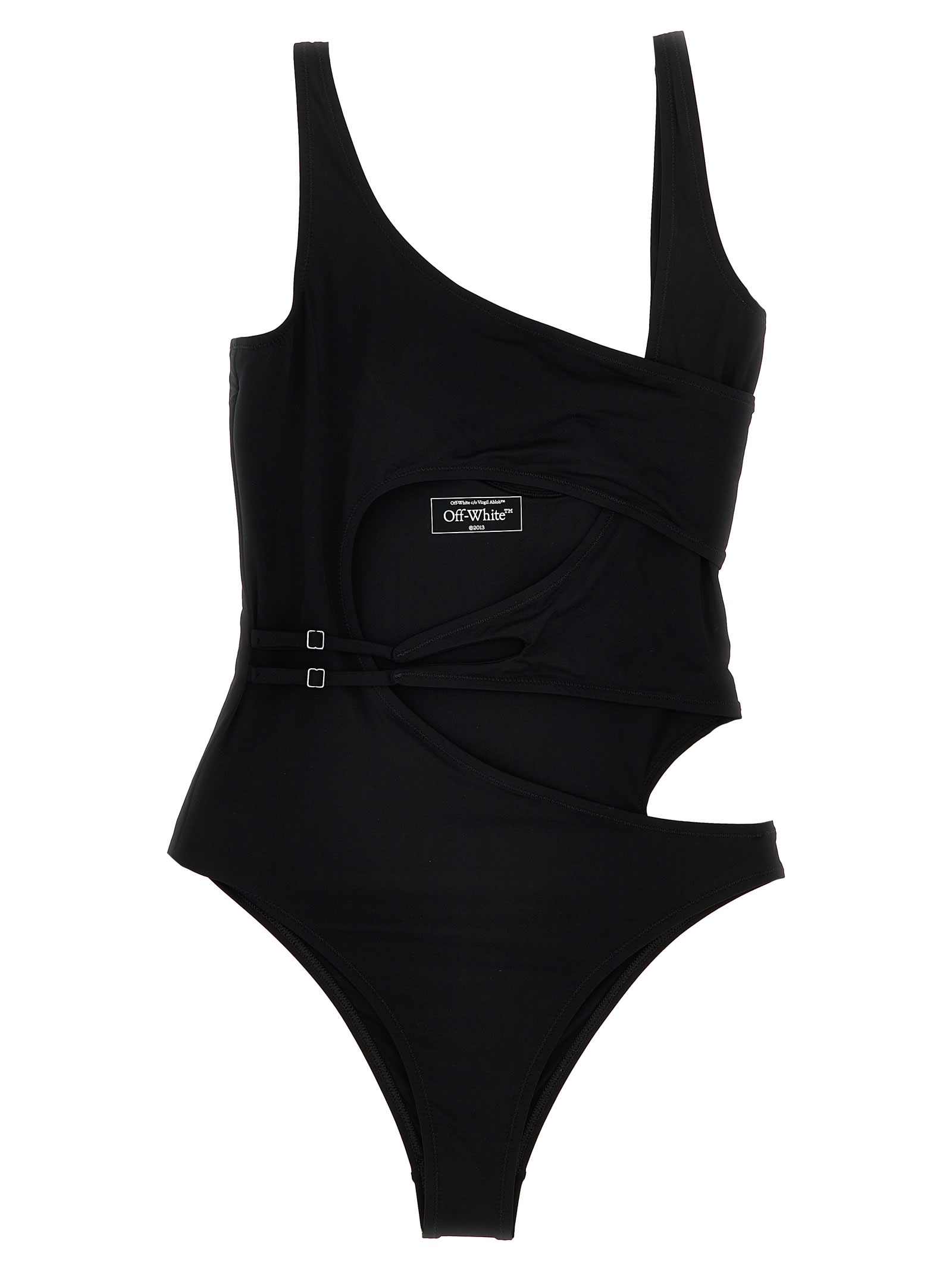 Shop Off-white Off One-piece Swimsuit In Black No Color