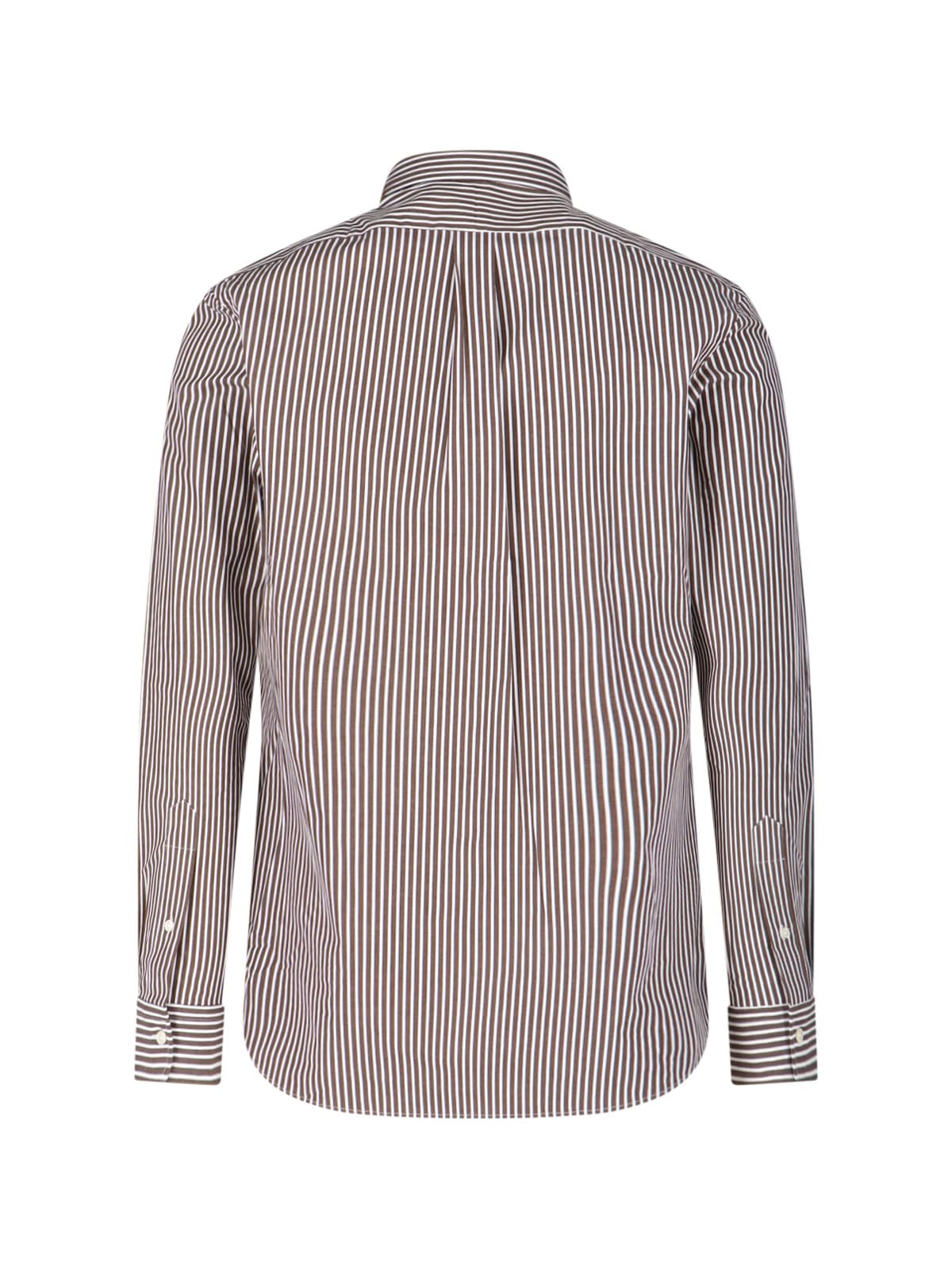 Ralph Lauren Logo Striped Shirt In Red