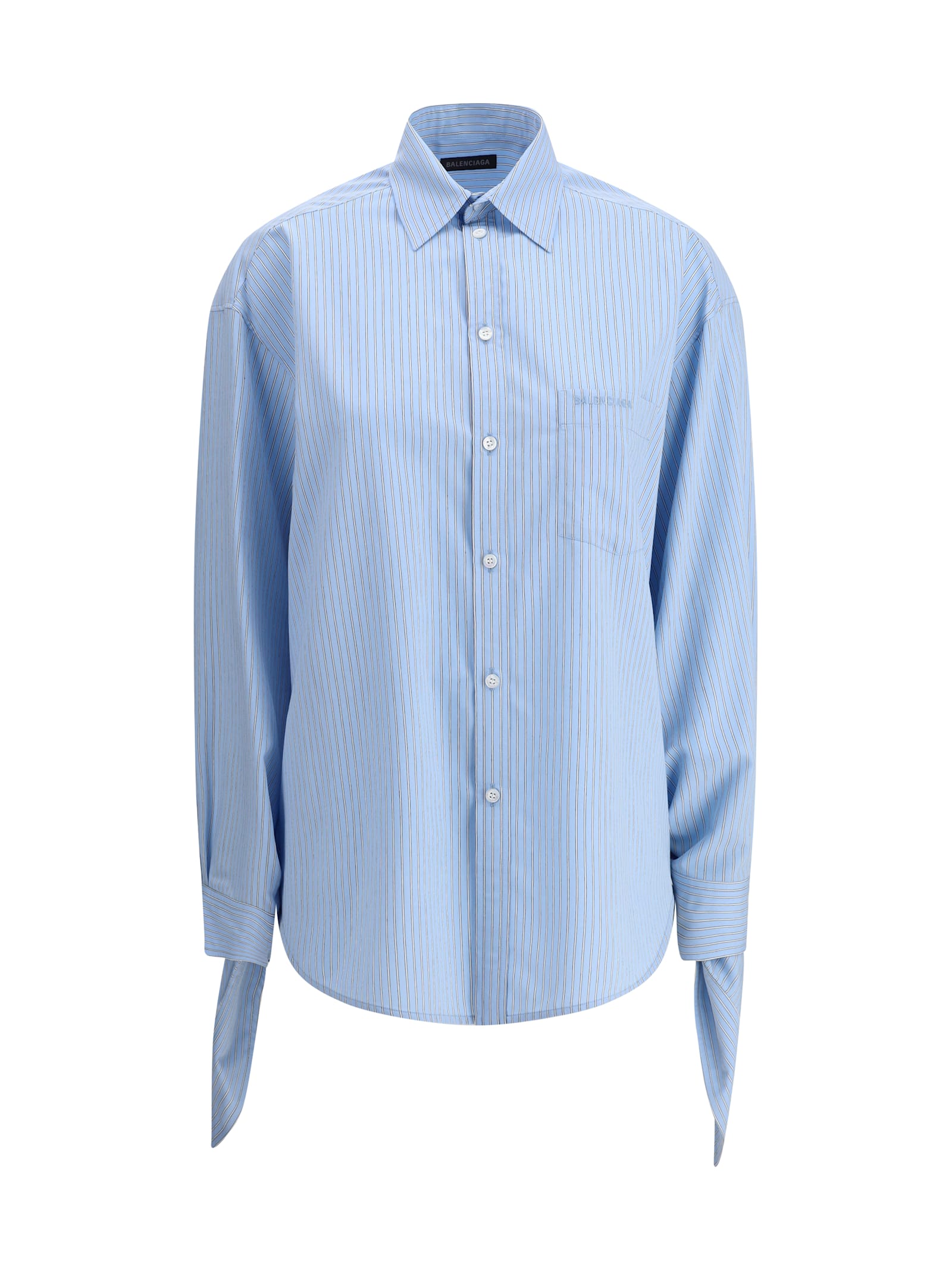 Balenciaga Women Embroidered Viscose Blend Oversize Shirt