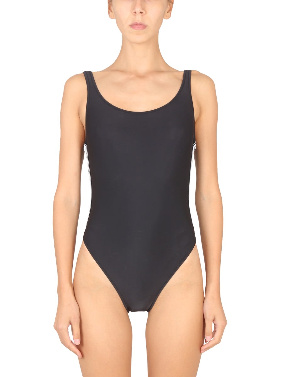 Shop Chiara Ferragni Logomania One-piece Swimsuit In Black