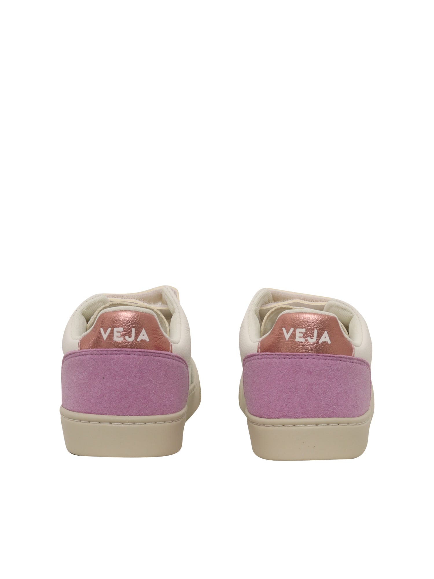 Veja Small V-12 Leath Whi_multi-orchid Sneakers In Multi