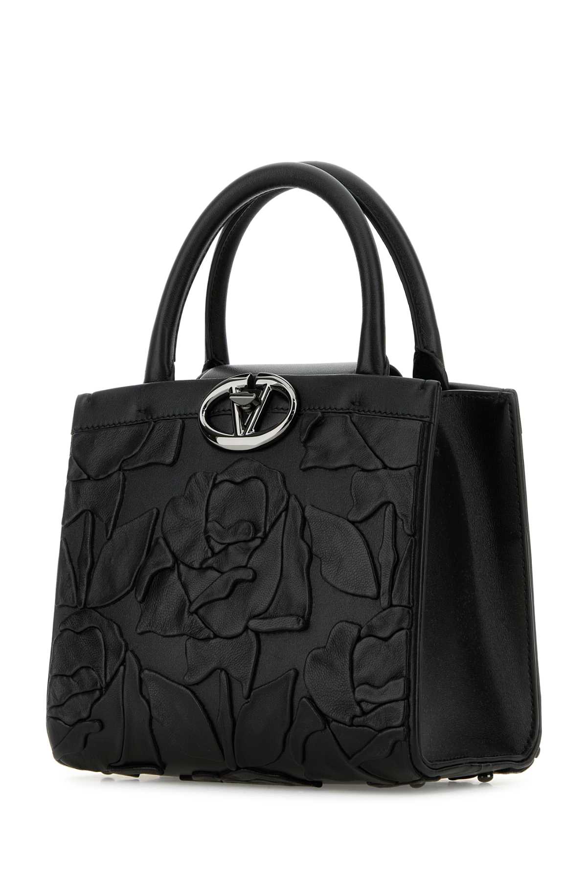 Valentino Women's Leather Vlogo Handbag In Nero