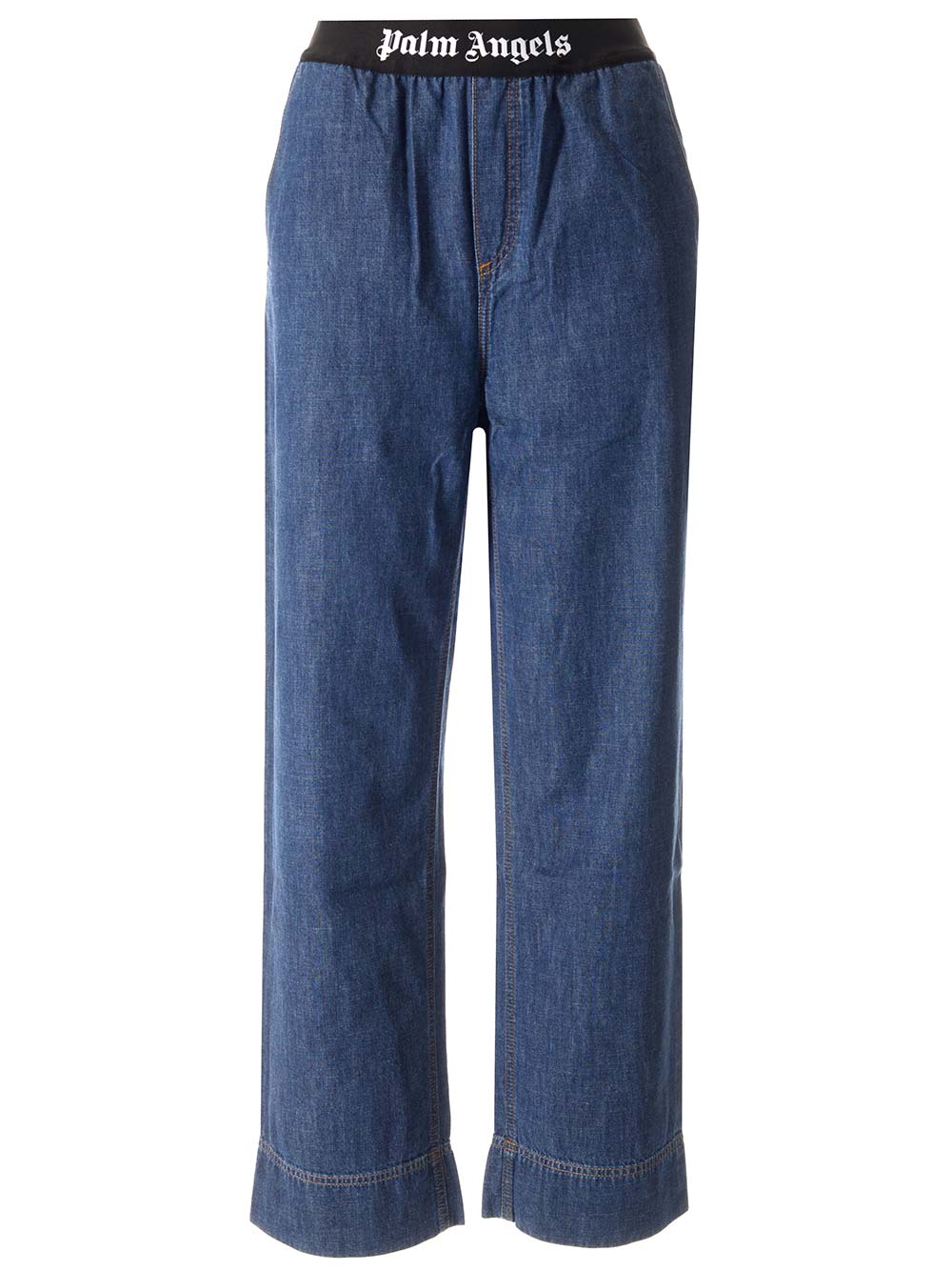 Shop Palm Angels Baggy Fit Jeans In Blue