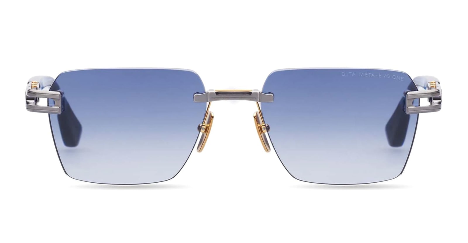 Meta-evo One - Antique Silver / Blue Swirl Sunglasses
