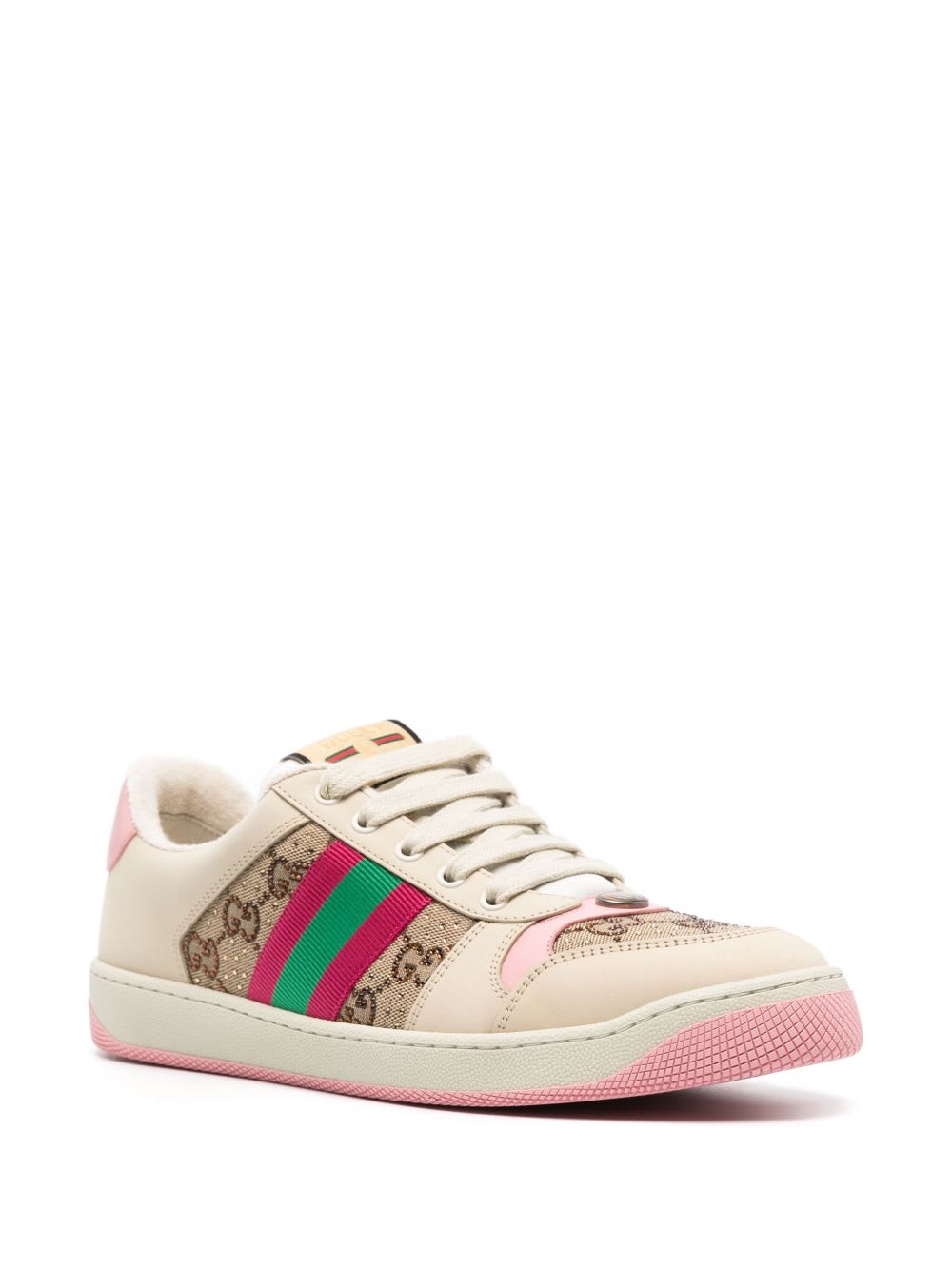 Gucci Gg Supreme Fabric Sneakers With Web Motif In Multi