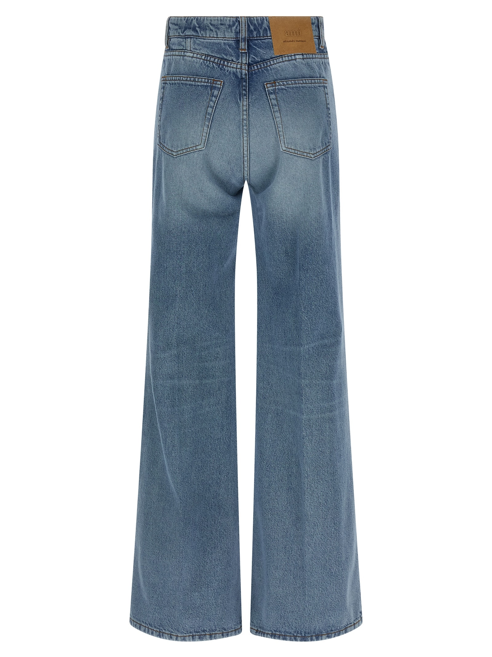 Ami Alexandre Mattiussi Ami Paris Flared Leg Jeans In Blue