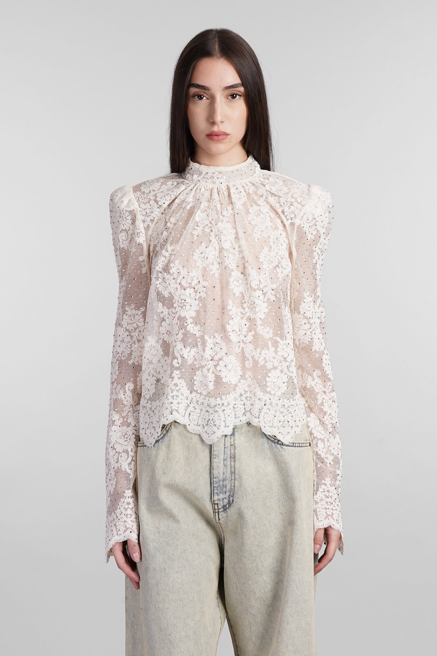 Embellished Lace Top