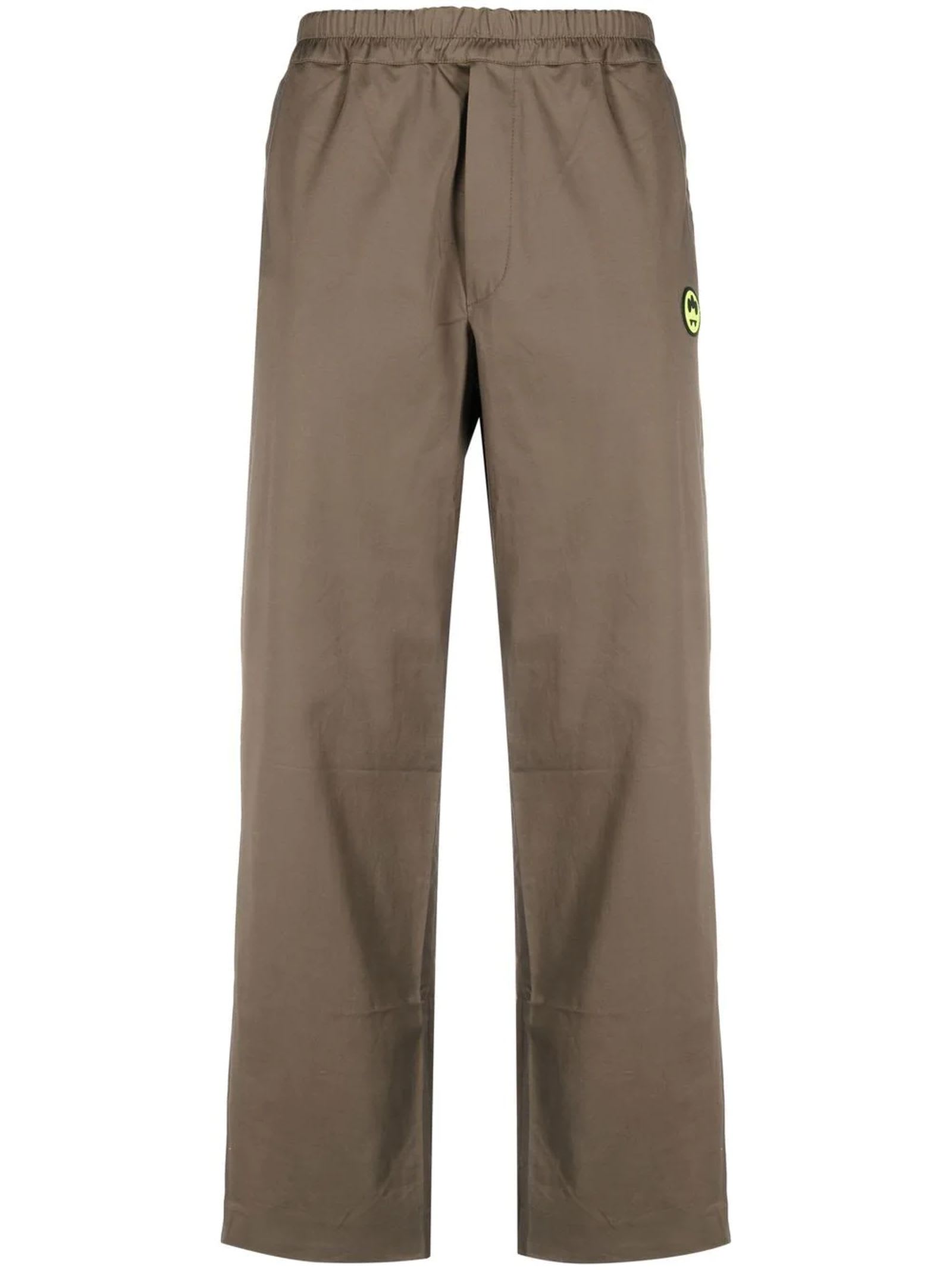 BARROW BROWN STRETCH-COTTON CHINO TROUSERS