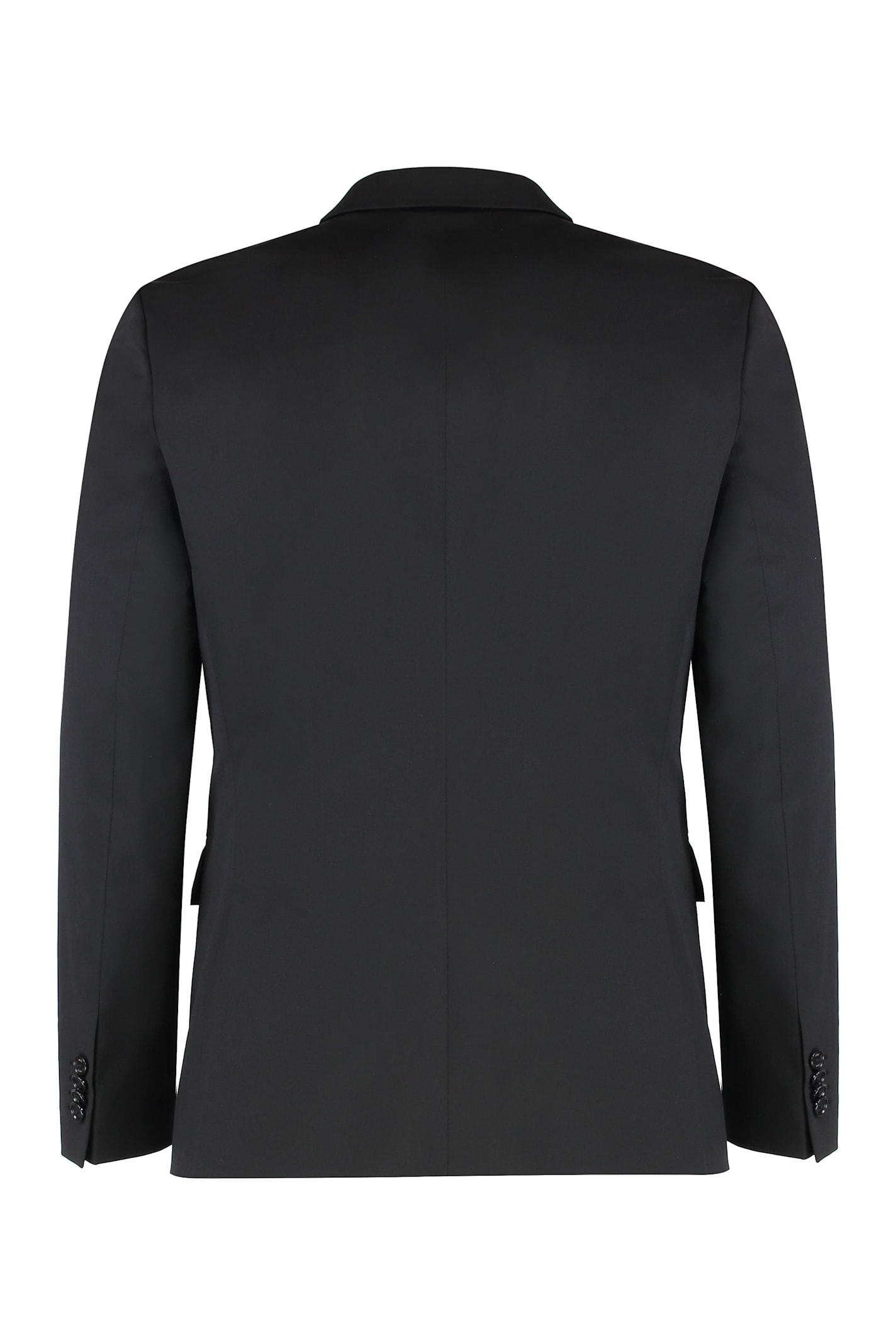 Hugo Boss Boss Double-breasted Wool Blend Jacket In Black