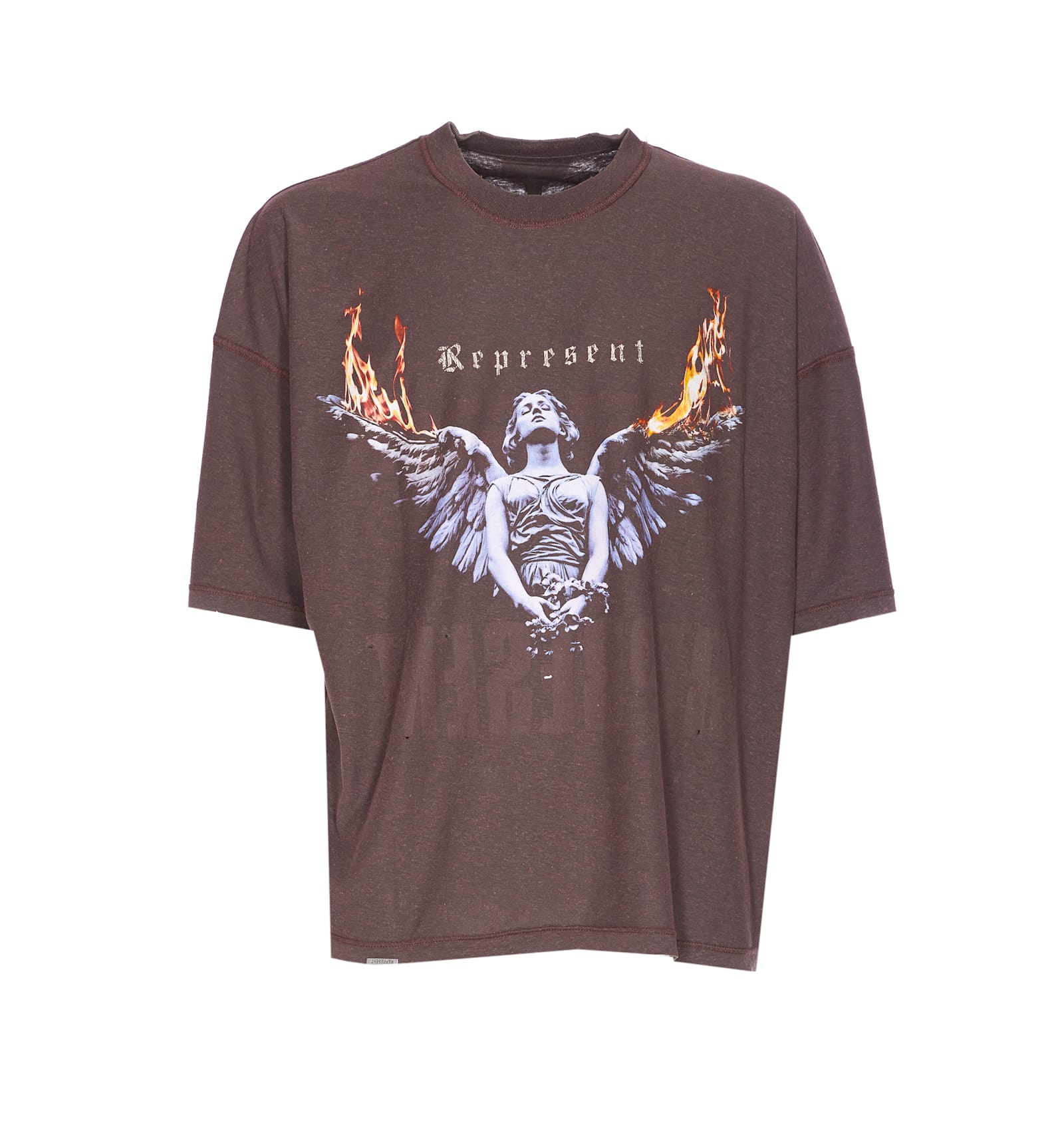Represent Living Legacy Reversible Organic Cotton And Hemp T-shirt In Brown
