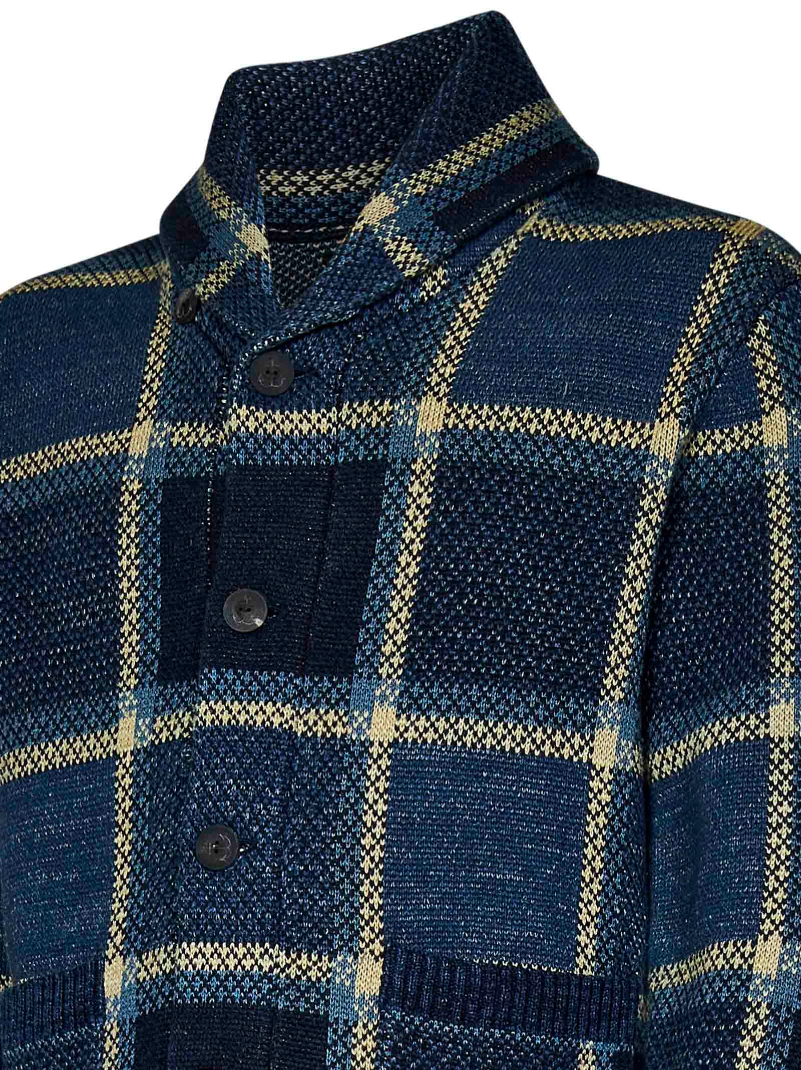 Shop Ralph Lauren Rrl Cardigan In Blue