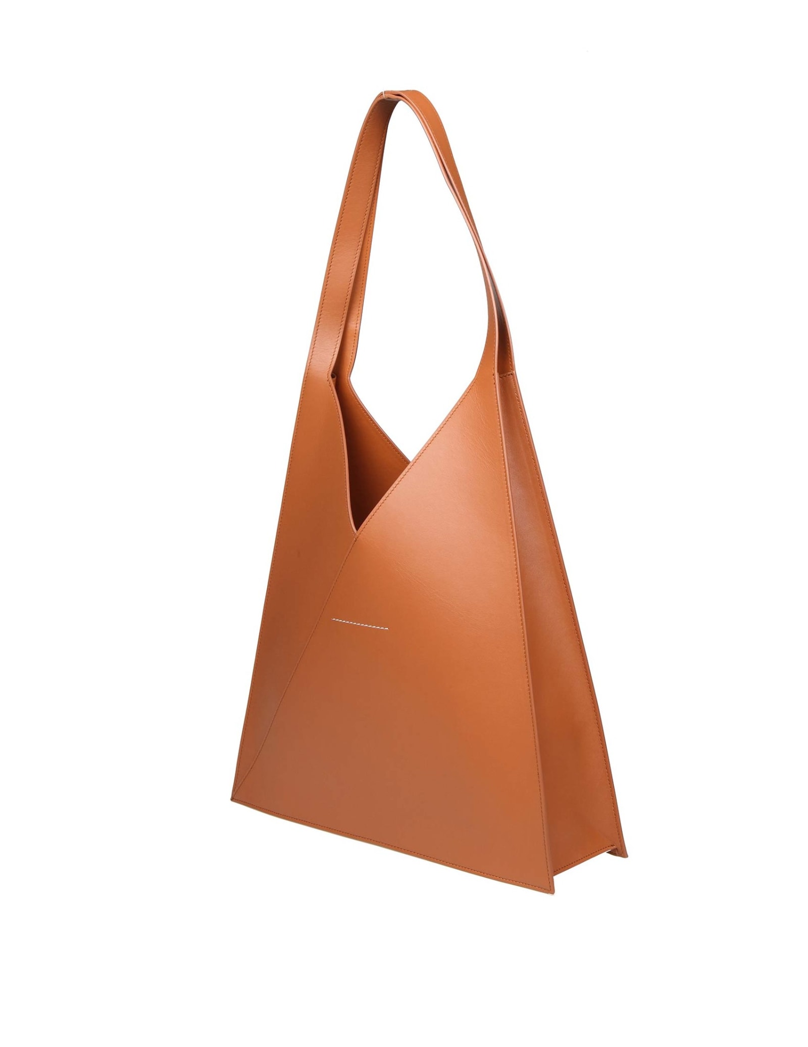 Maison Margiela Mm6 Triangle Tote Bag In Leather | ModeSens