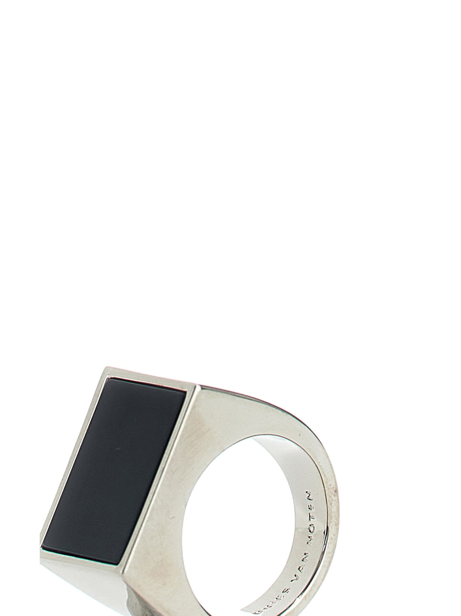 Shop Dries Van Noten Stone Ring In Black