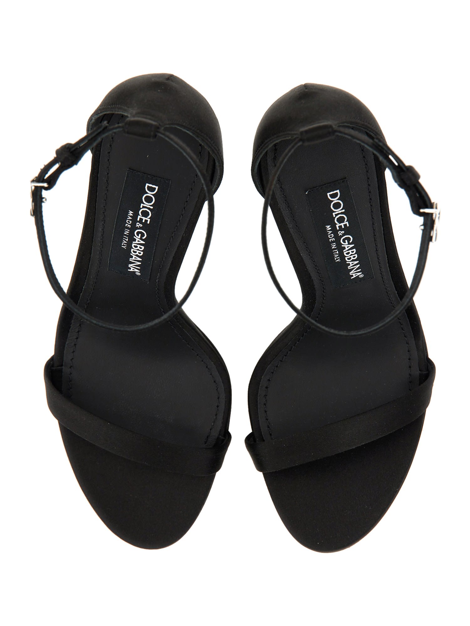 Shop Dolce & Gabbana Satin Sandal In Black