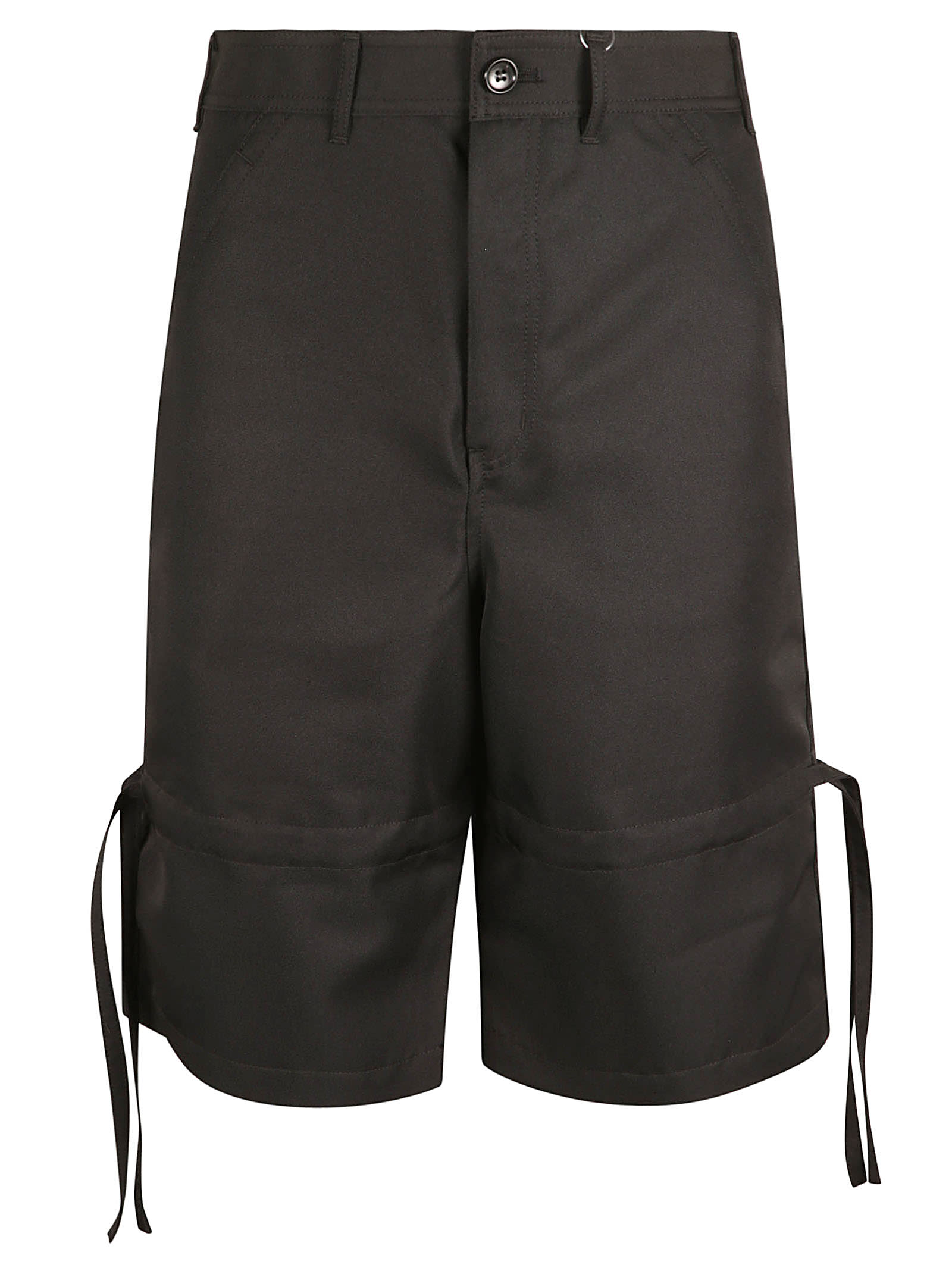 Shop Comme Des Garçons Drawstring Side Shorts In Black