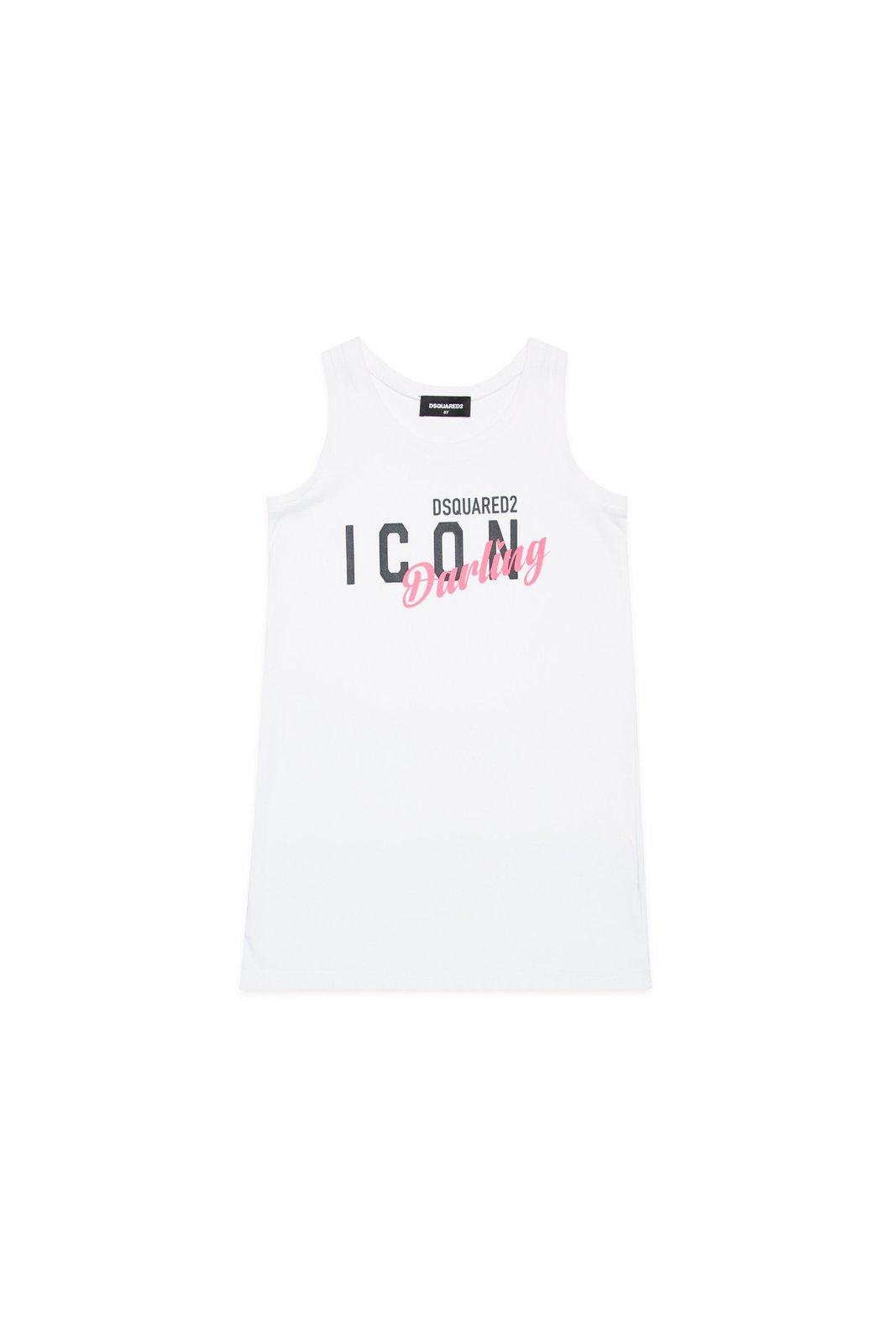 Shop Dsquared2 Logo-printed Sleeveless Tank Top In White