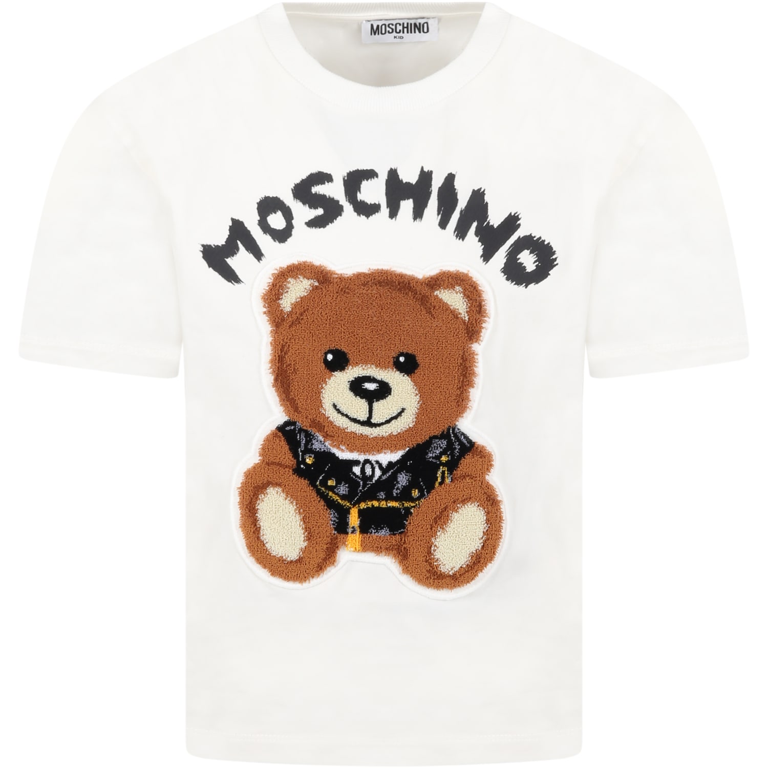 Moschino White T-shirt For Boy With Logo