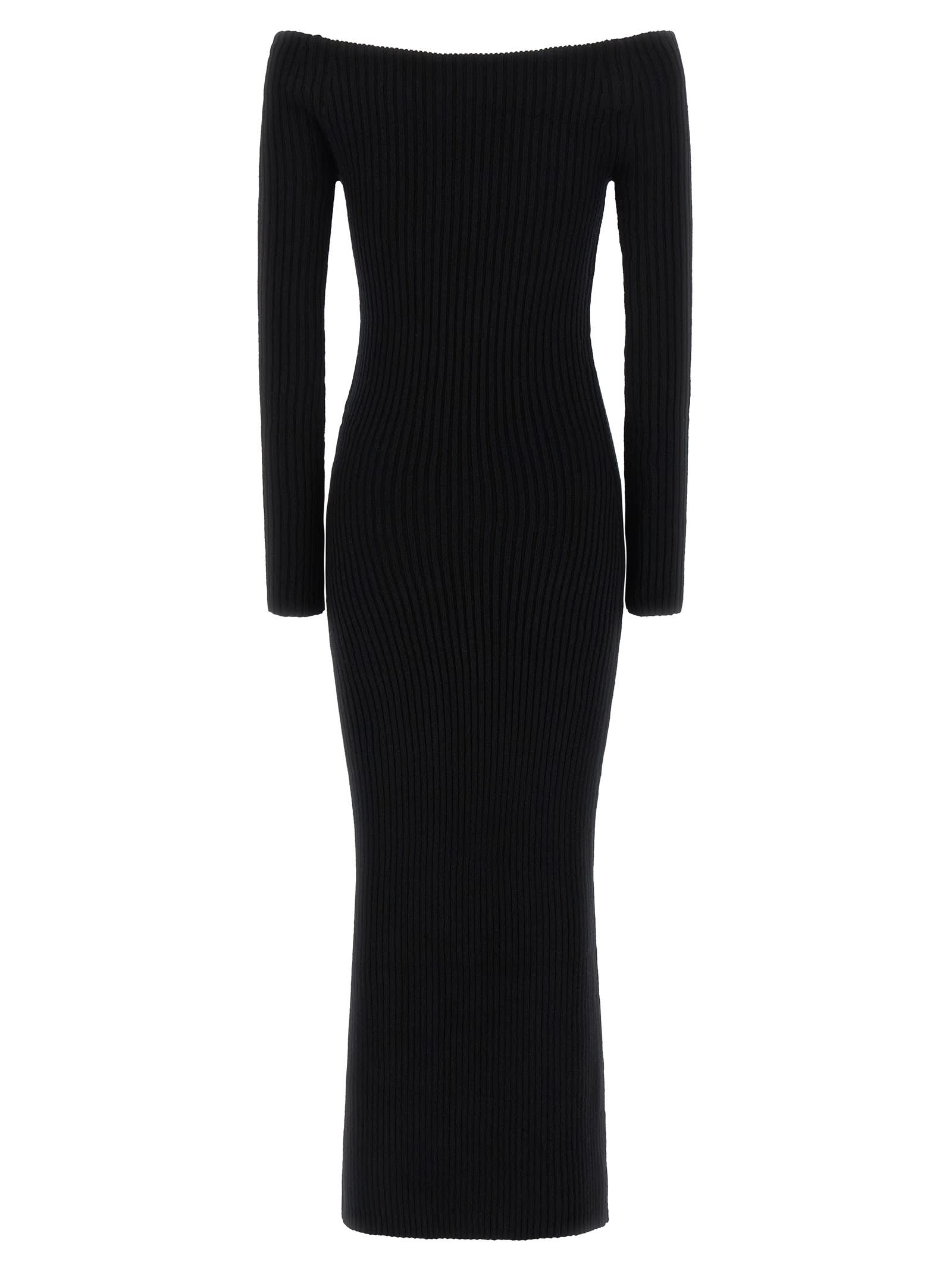 Max Mara Arnes 1234 Sheath Dress In Wool And Cachemire In Black