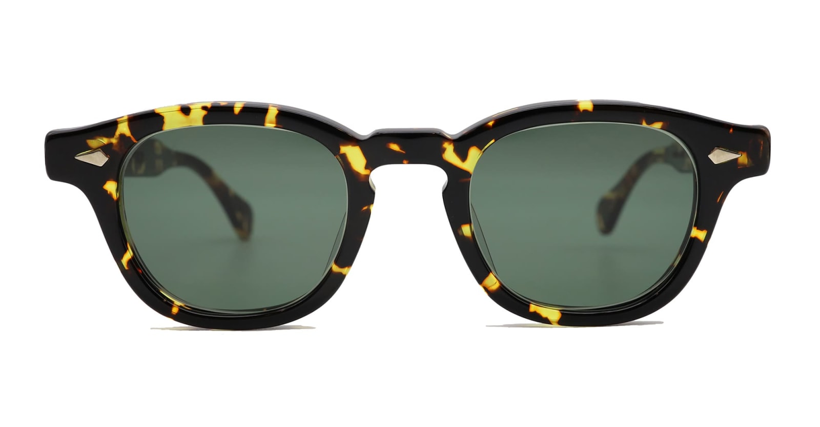 Julius Tart Optical Ar 46x24 - Tokyo Tortoise / Green Lens Sunglasses In Brown